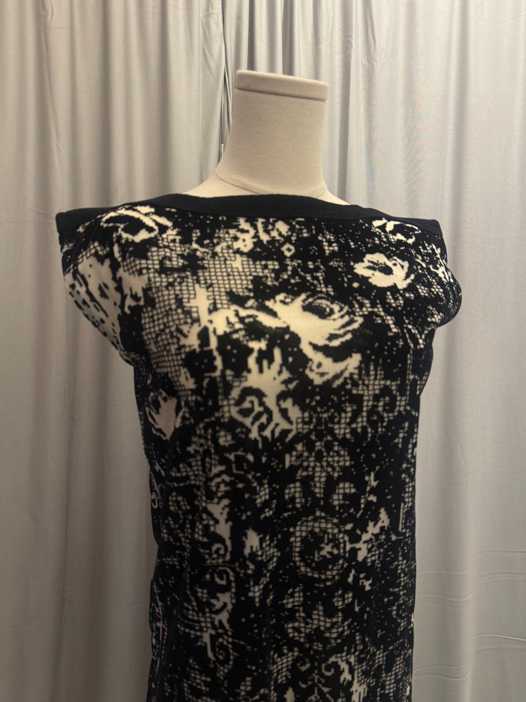 JPG Abstract Print Mesh Dress