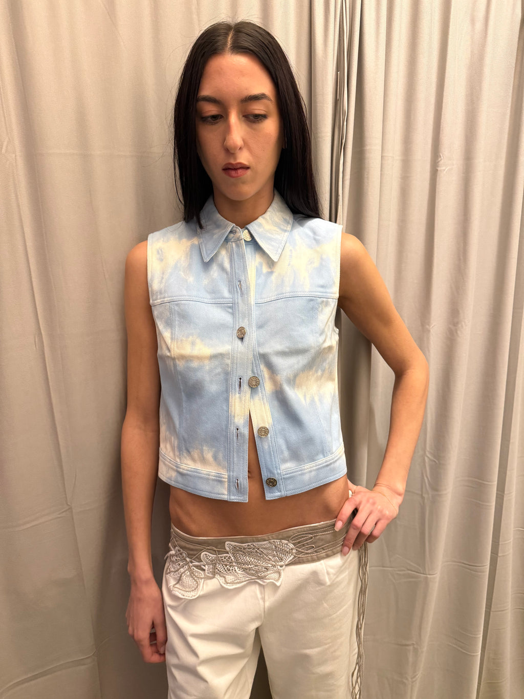 Celine S/S 2000 Runway Print Top