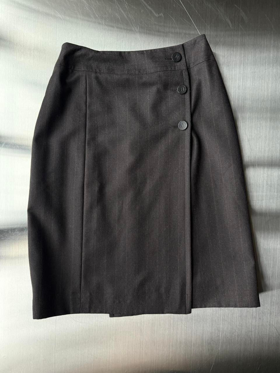 Chanel Brown Wool Skirt