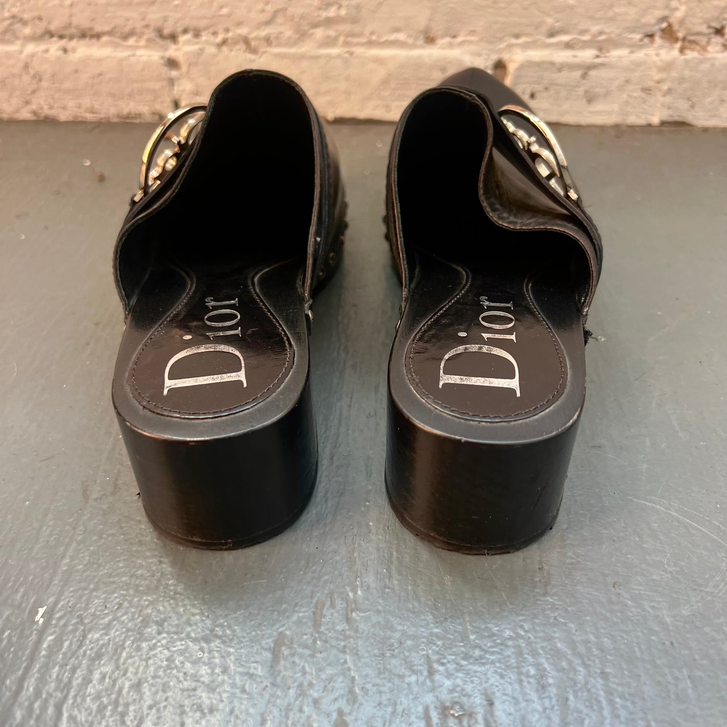 Vintage Dior Leather Clogs