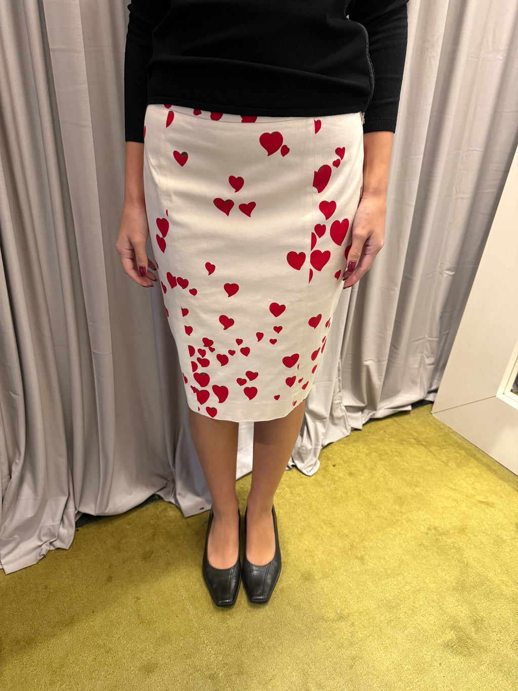 Moschino Heart Print Skirt