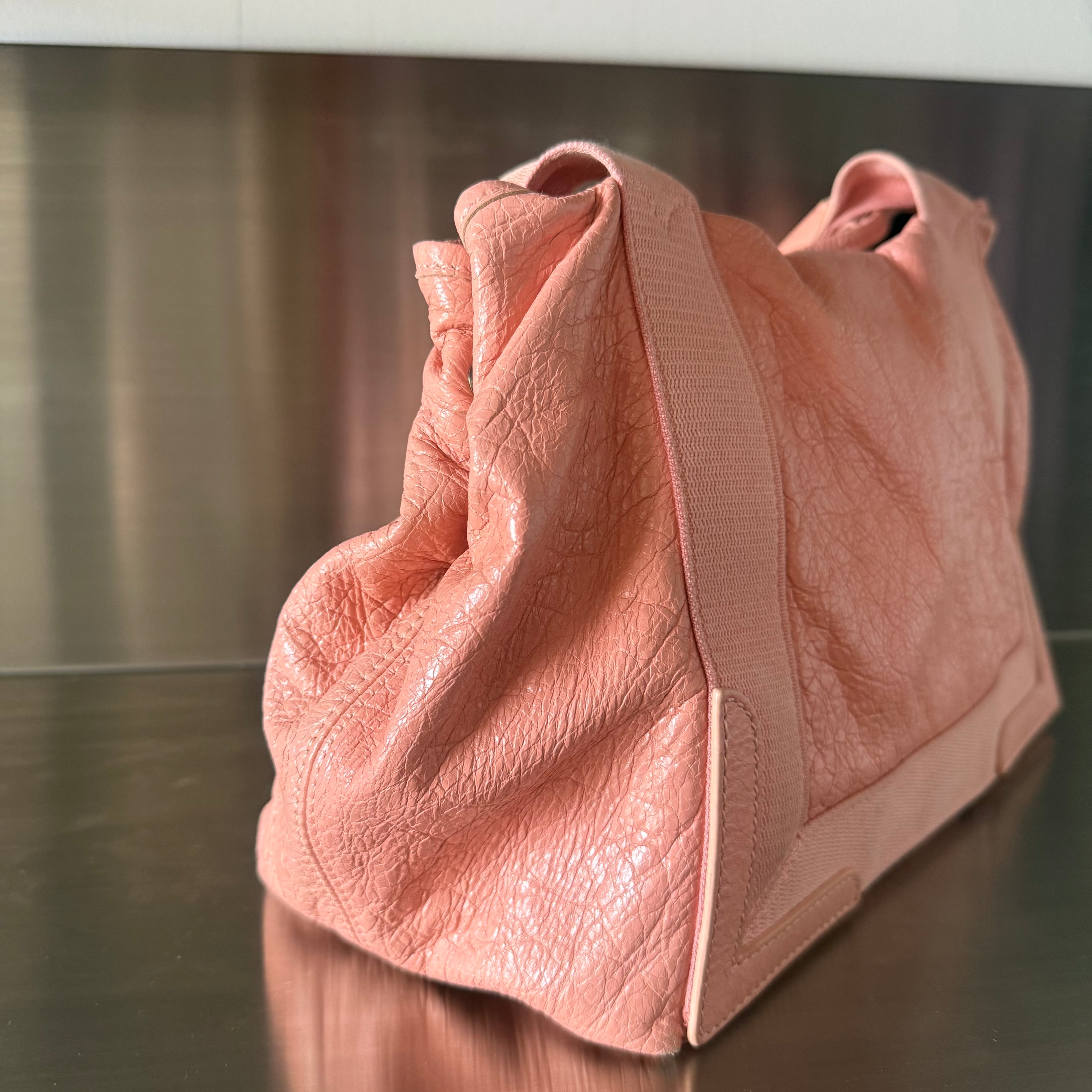 Balenciaga Coral Leather Tote