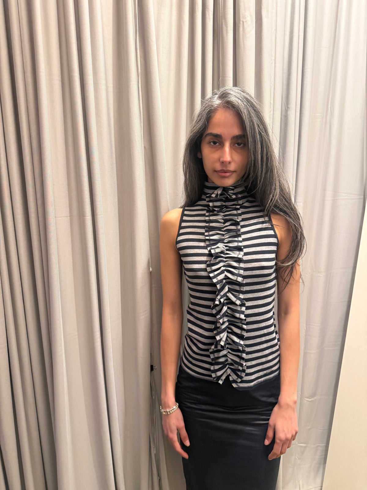 Italian Vintage Ruched Turtleneck
