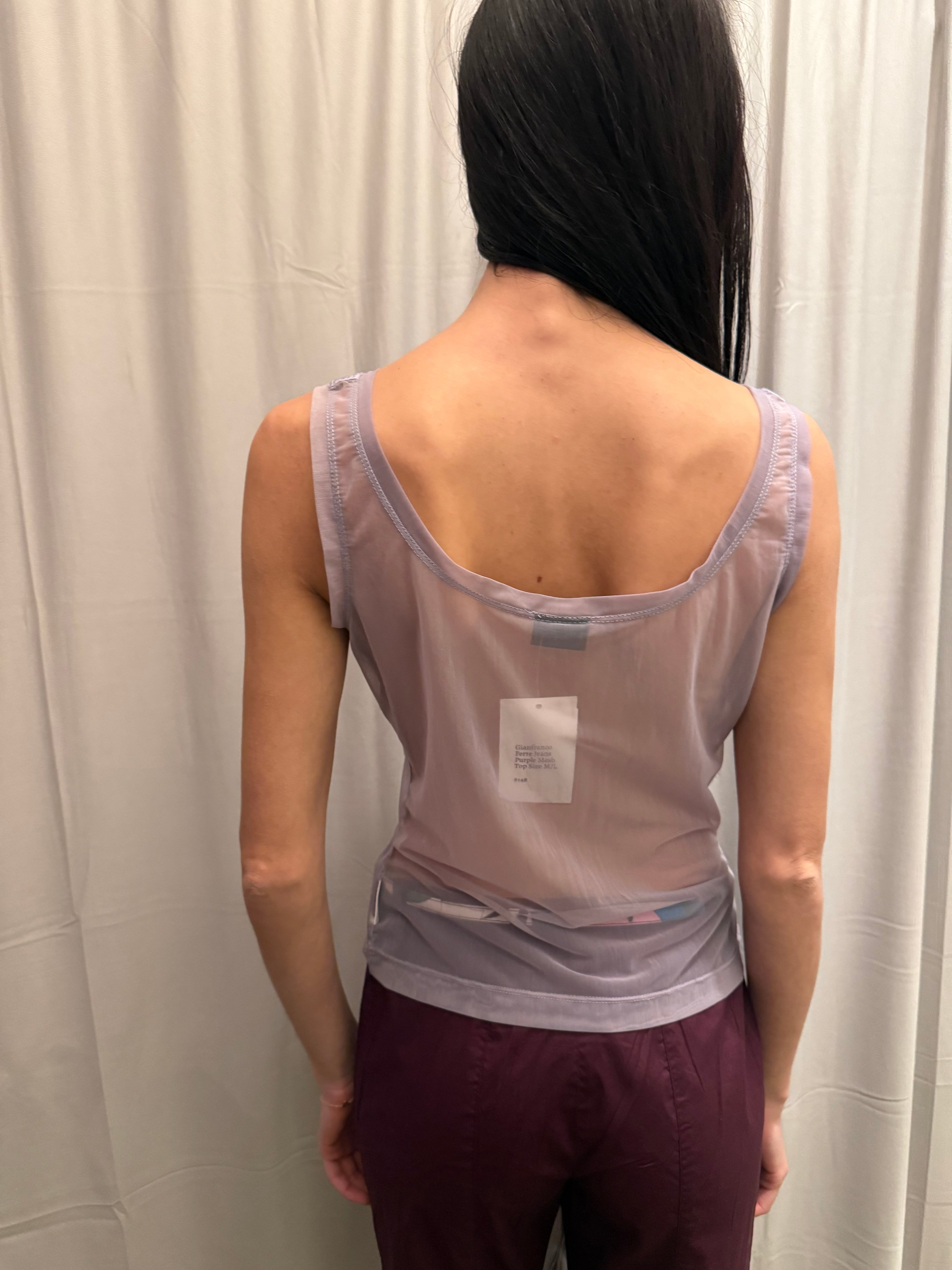 Gianfranco Ferre Purple Mesh Top