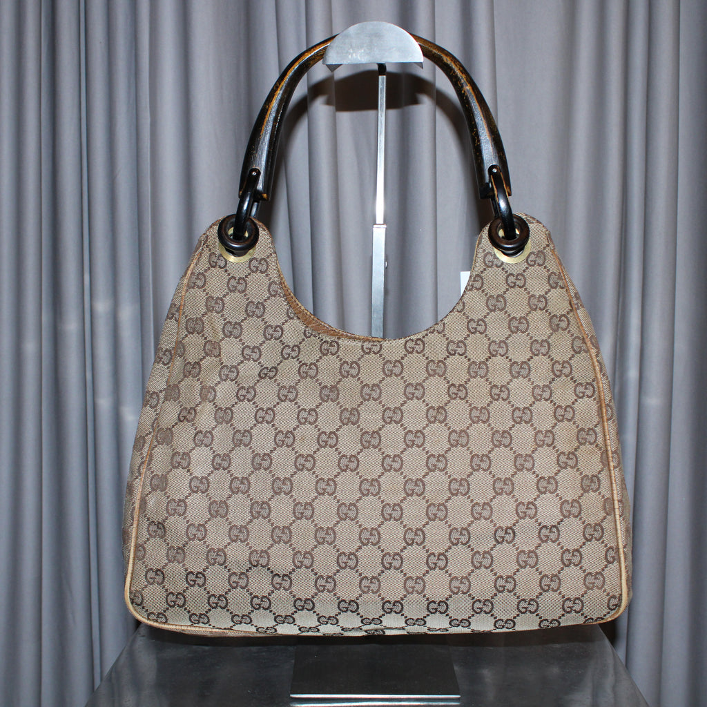 Gucci Monogram Bamboo Handle Bag