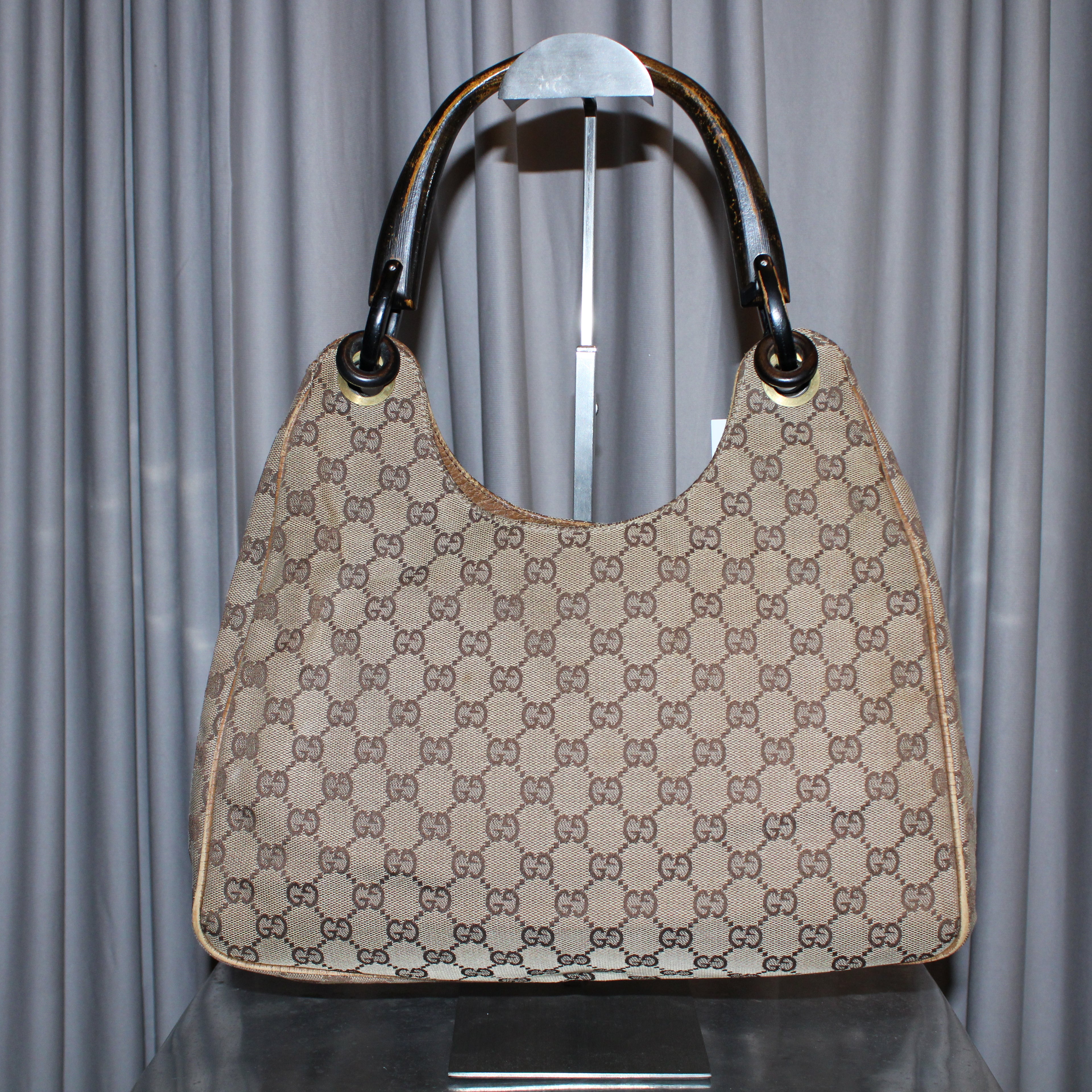 Gucci Monogram Bamboo Handle Bag