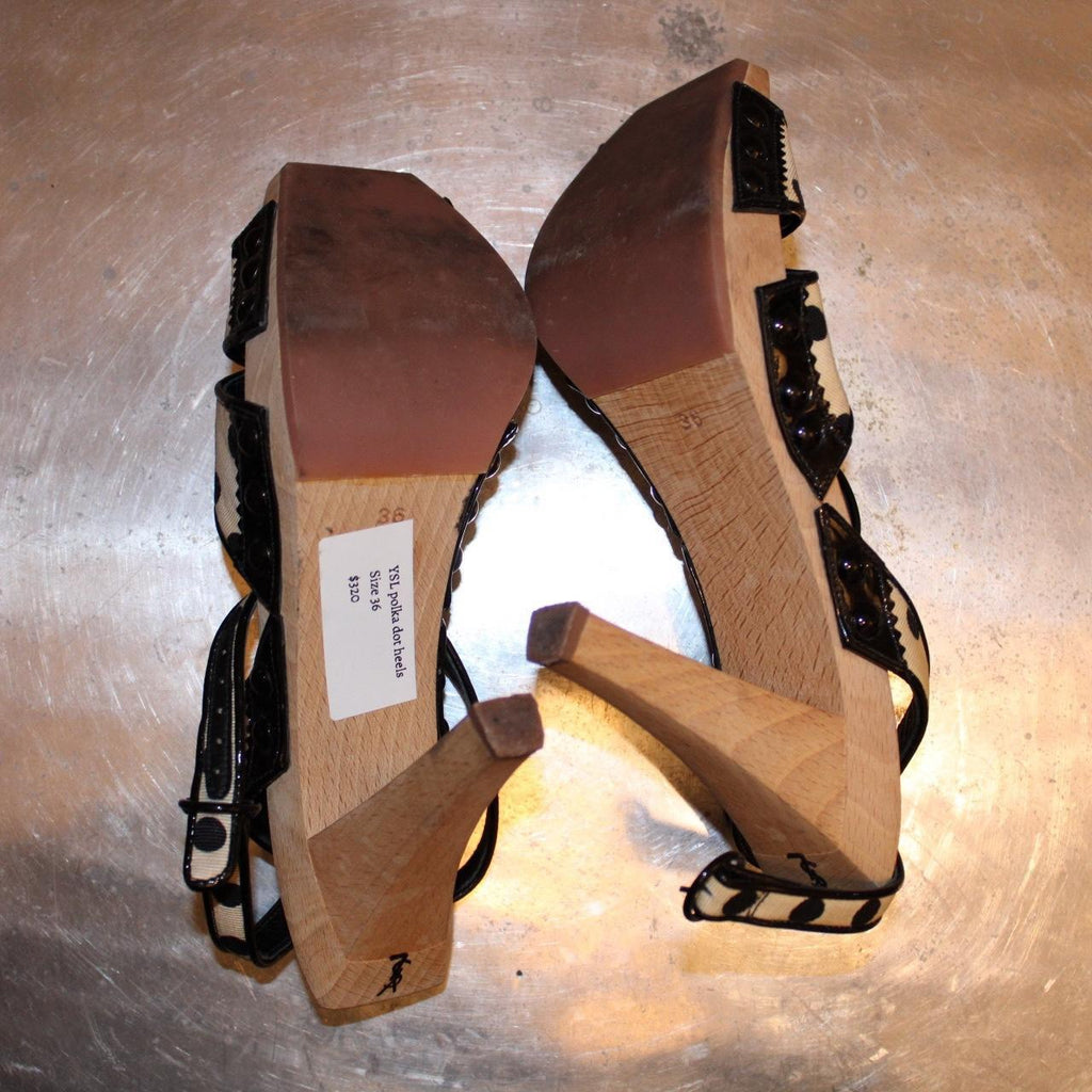 Vintage YSL Polka Dot Heels