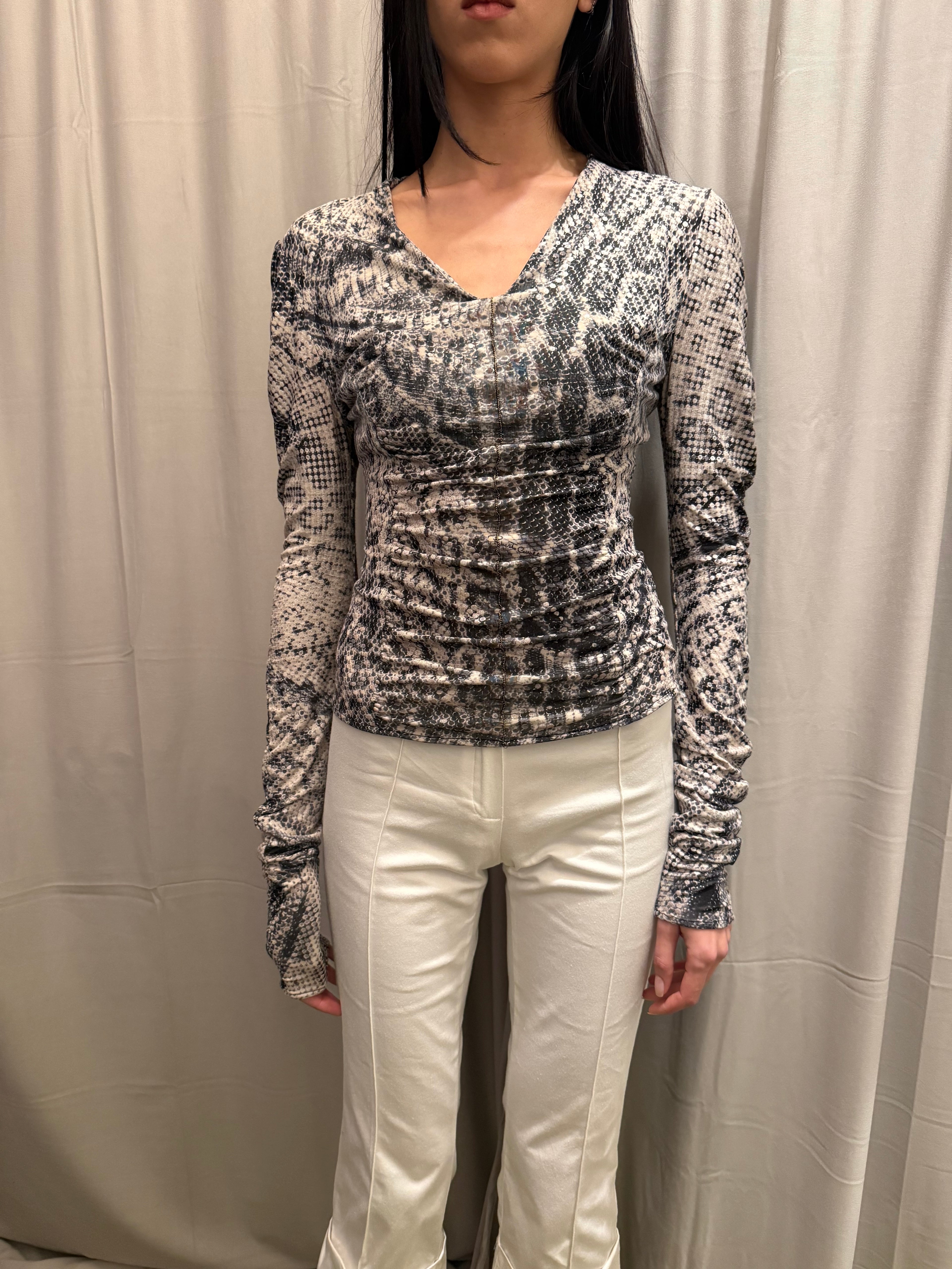 Roberto Cavalli 2003 Leopard Print Top