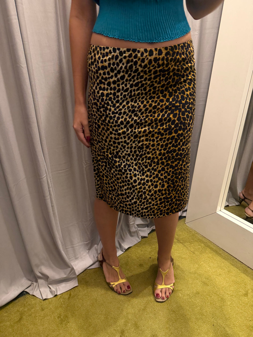 Dolce & Gabbana Leopard Midi Skirt