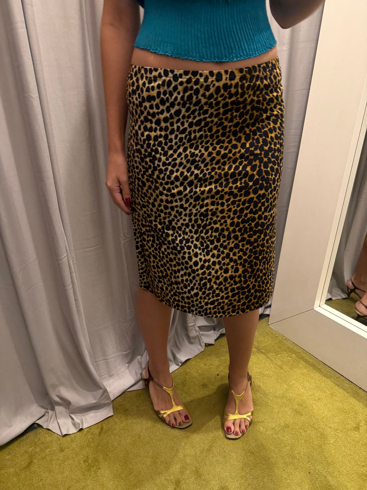 Dolce & Gabbana Leopard Midi Skirt