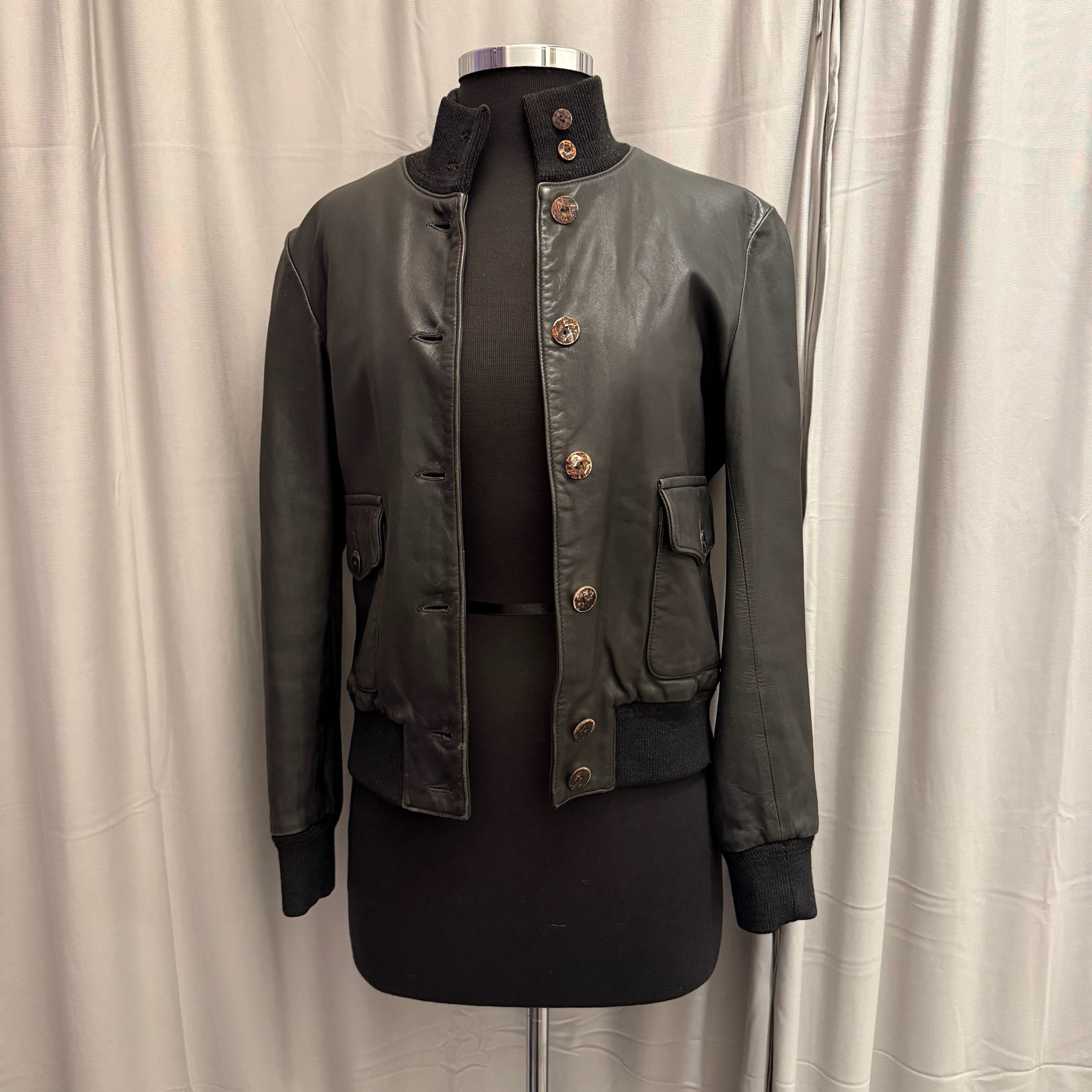 Italian brown leather jacket
