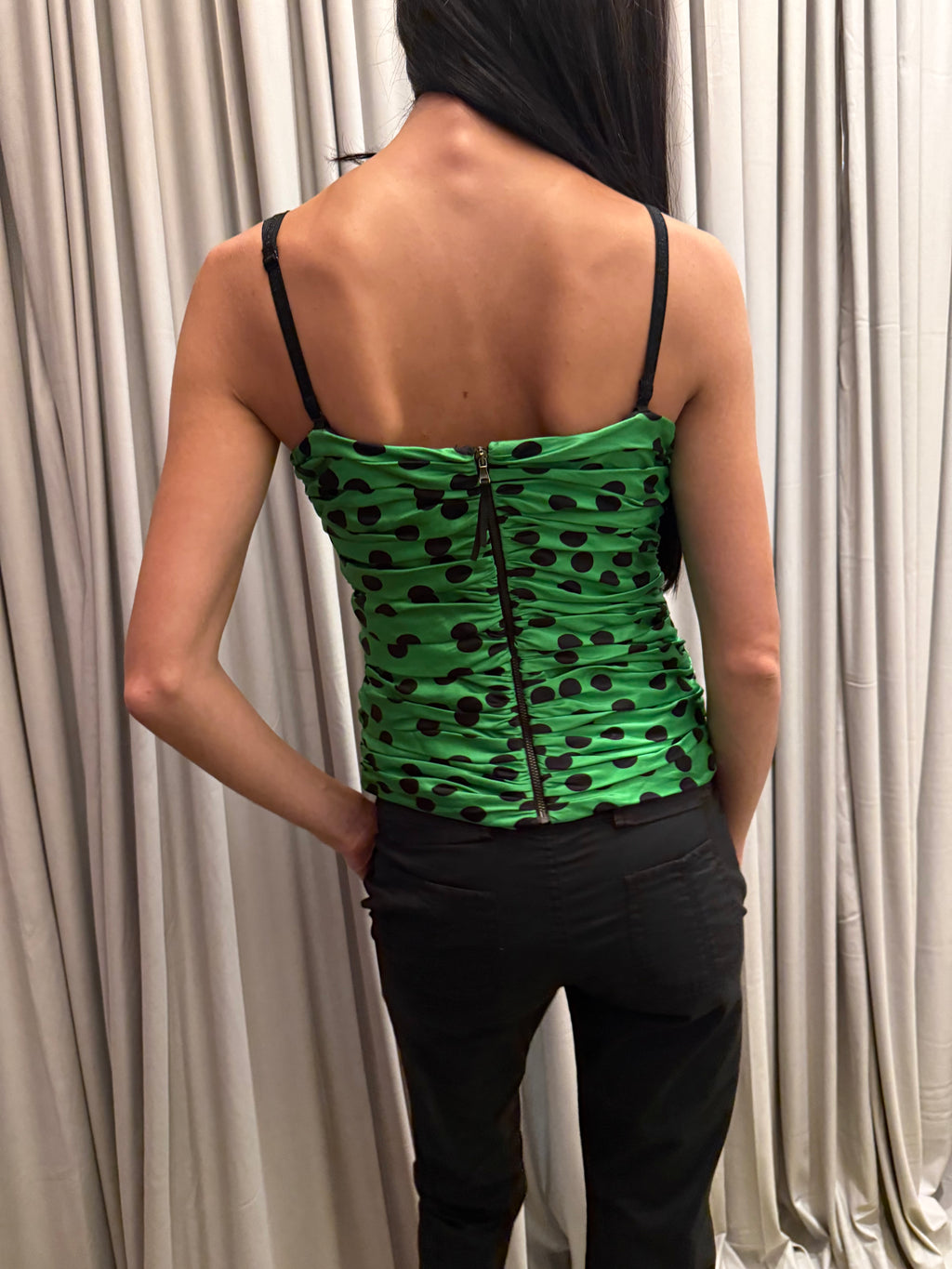 Dolce & Gabbana Polka Dot Silk Corset