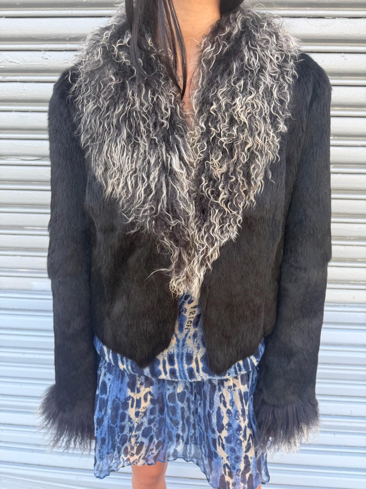 Vintage Fur with Mongolian Lamb Fur Collar