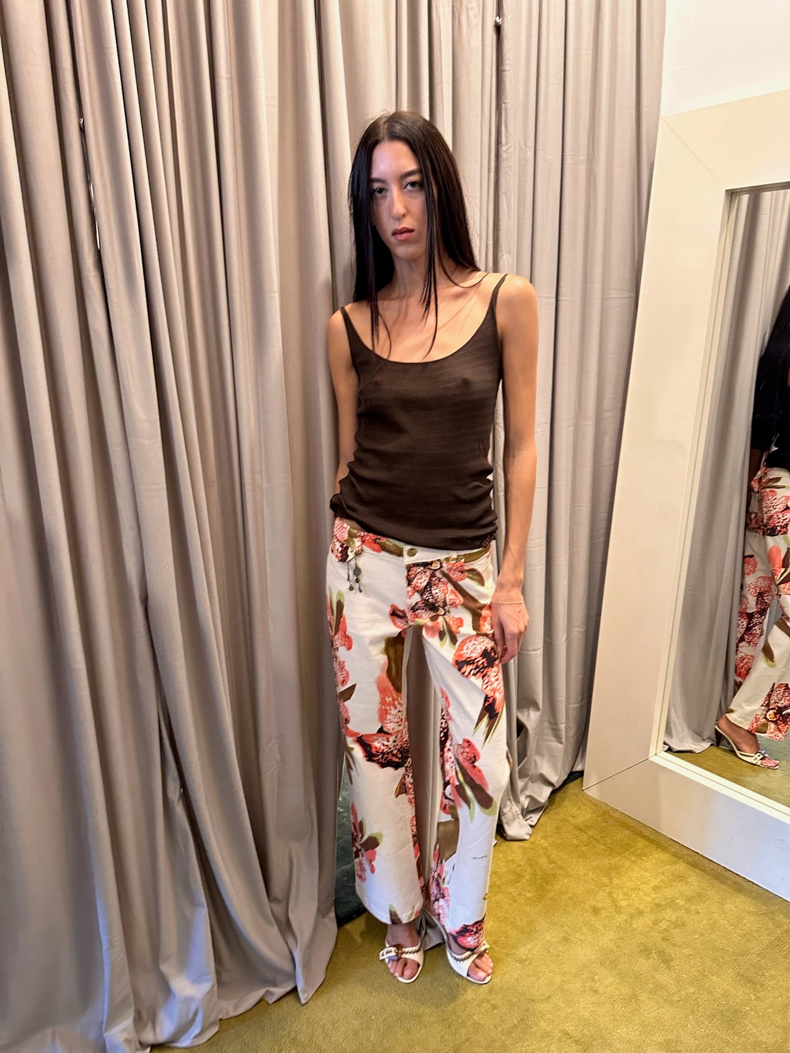 Roberto Cavalli Floral Jeans