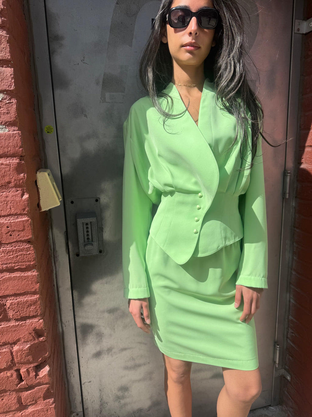 Vintage Mugler Green Two Piece Set
