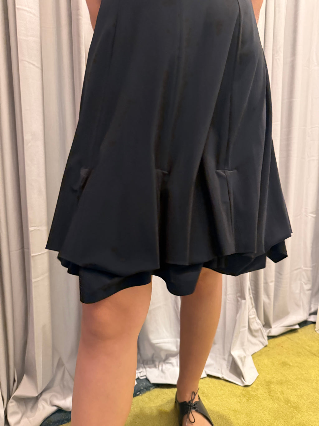 Marithe Francois Girbaud Black Ruched Dress
