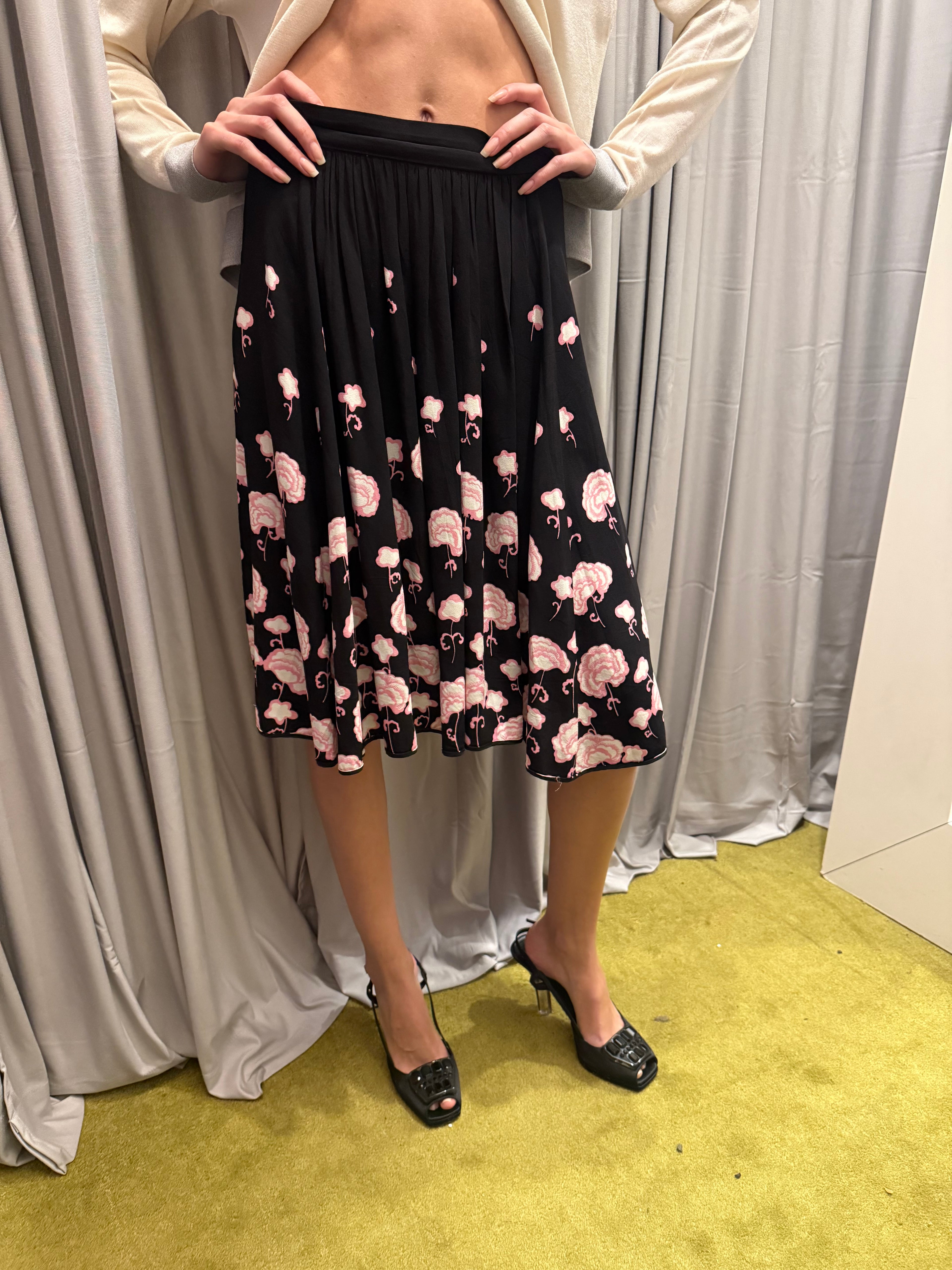 Prada 2014 Floral Skirt