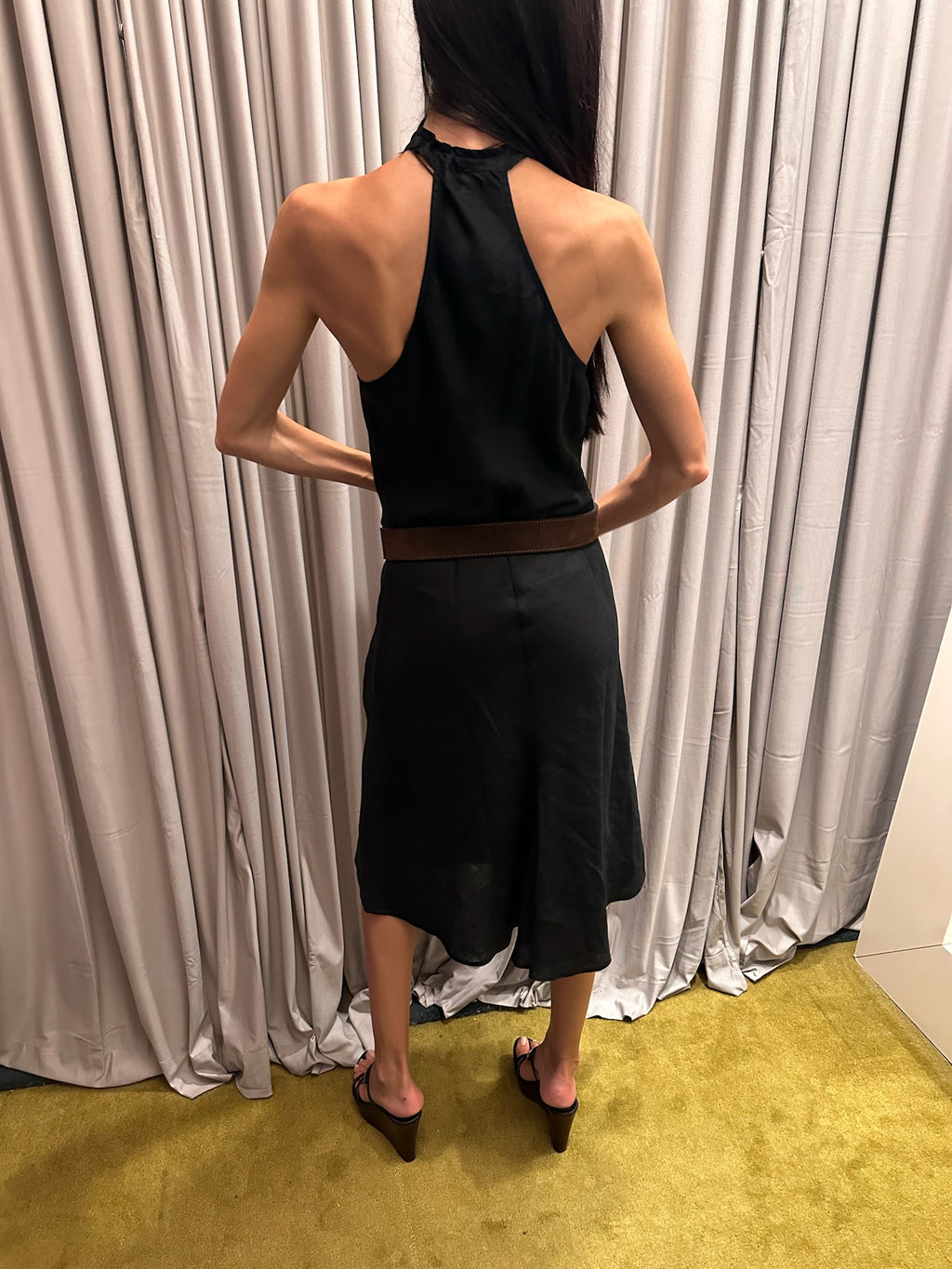 Armani Jeans Linen Black Dress