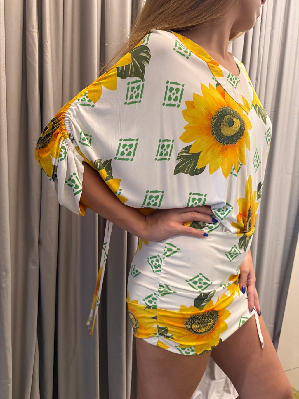 Dolce & Gabbana Sunflower Print Mini Dress
