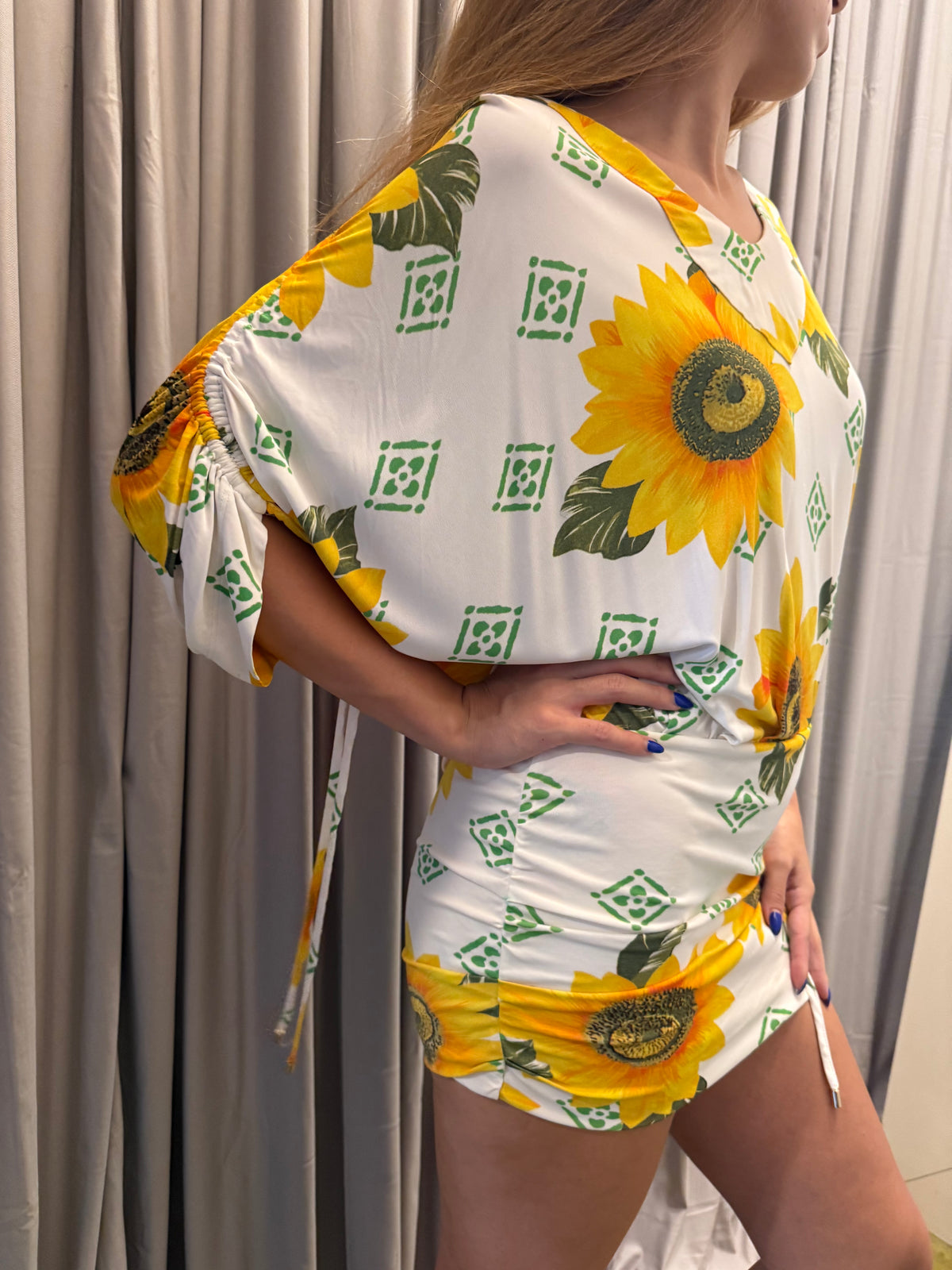 Dolce & Gabbana Sunflower Print Mini Dress