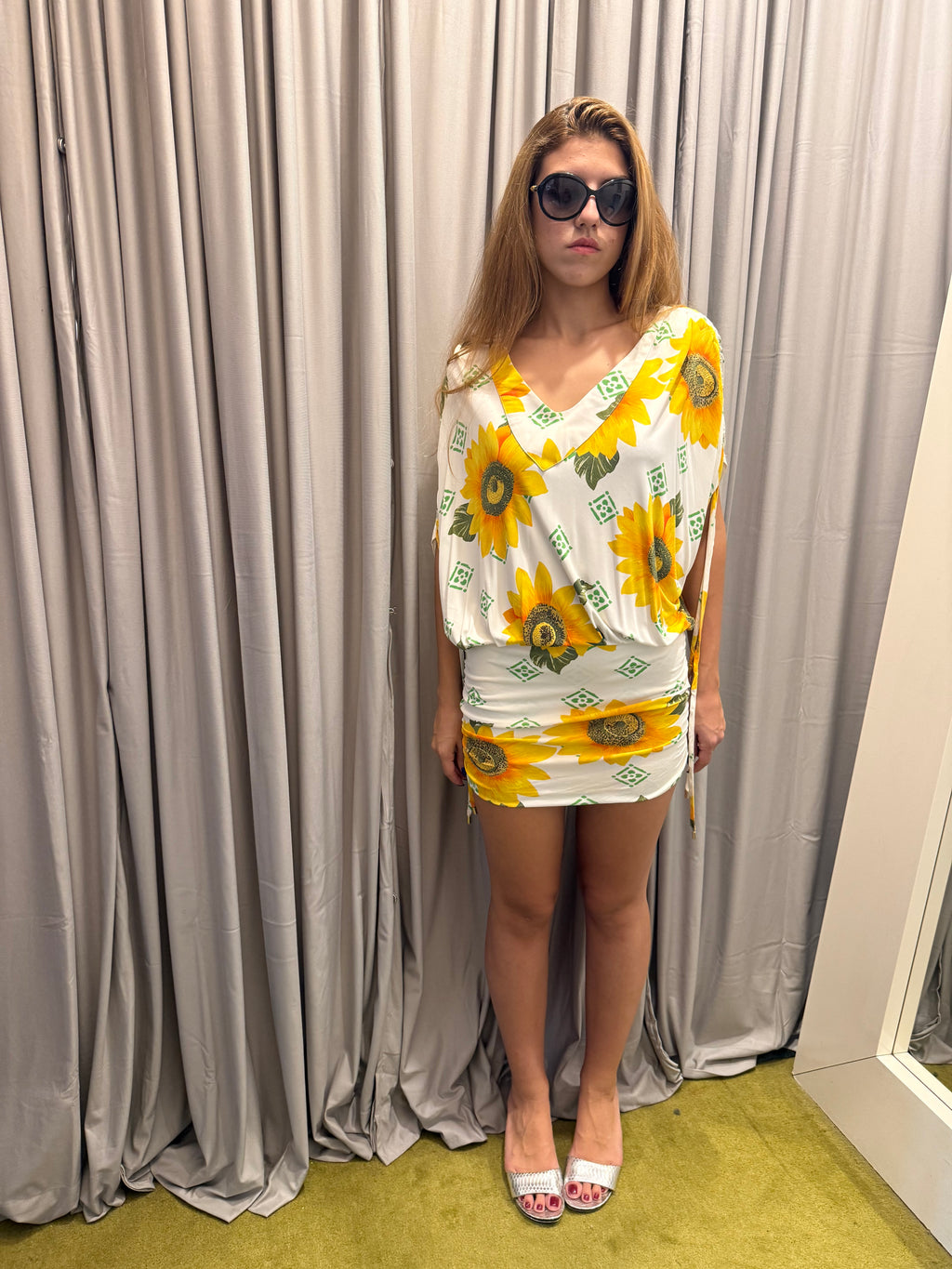 Dolce & Gabbana Sunflower Print Mini Dress