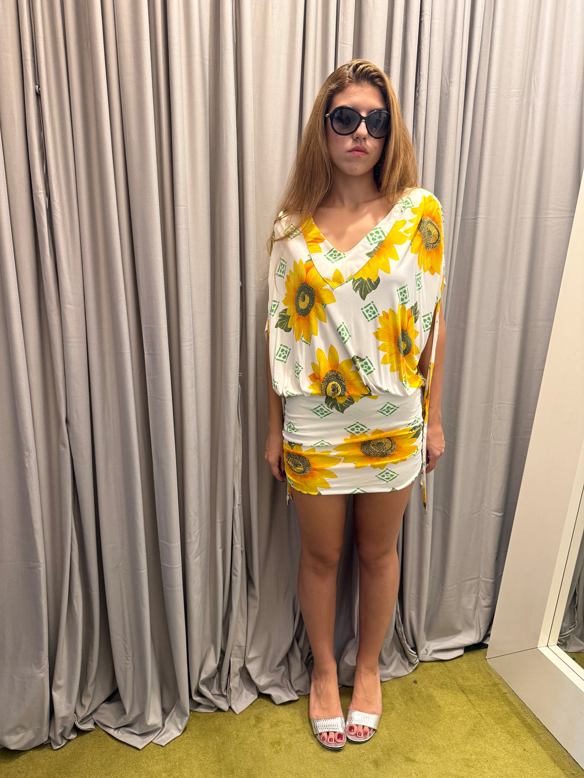 Dolce & Gabbana Sunflower Print Mini Dress