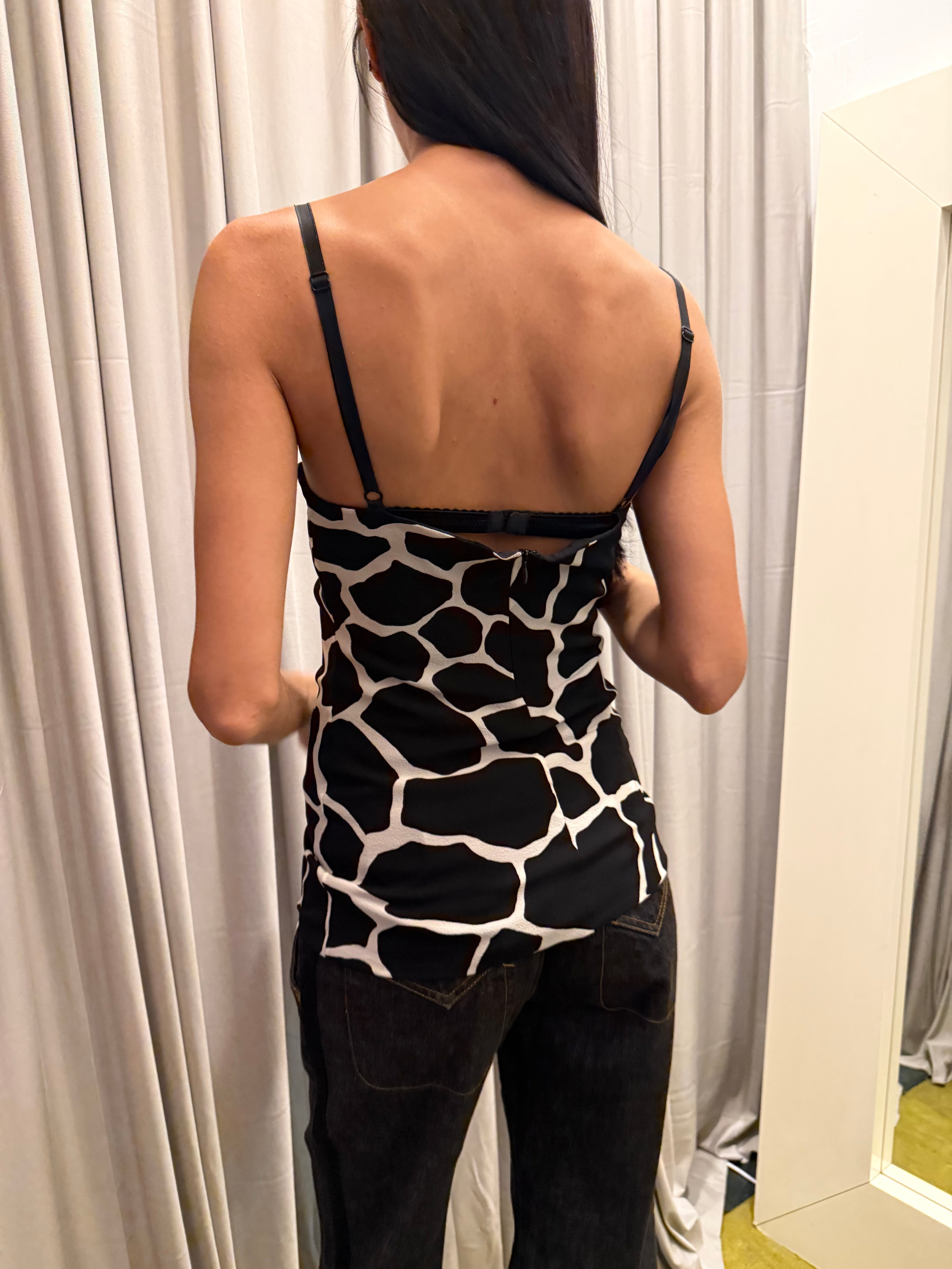 Vintage Dolce & Gabbana Silk Built In Bra Corset Top