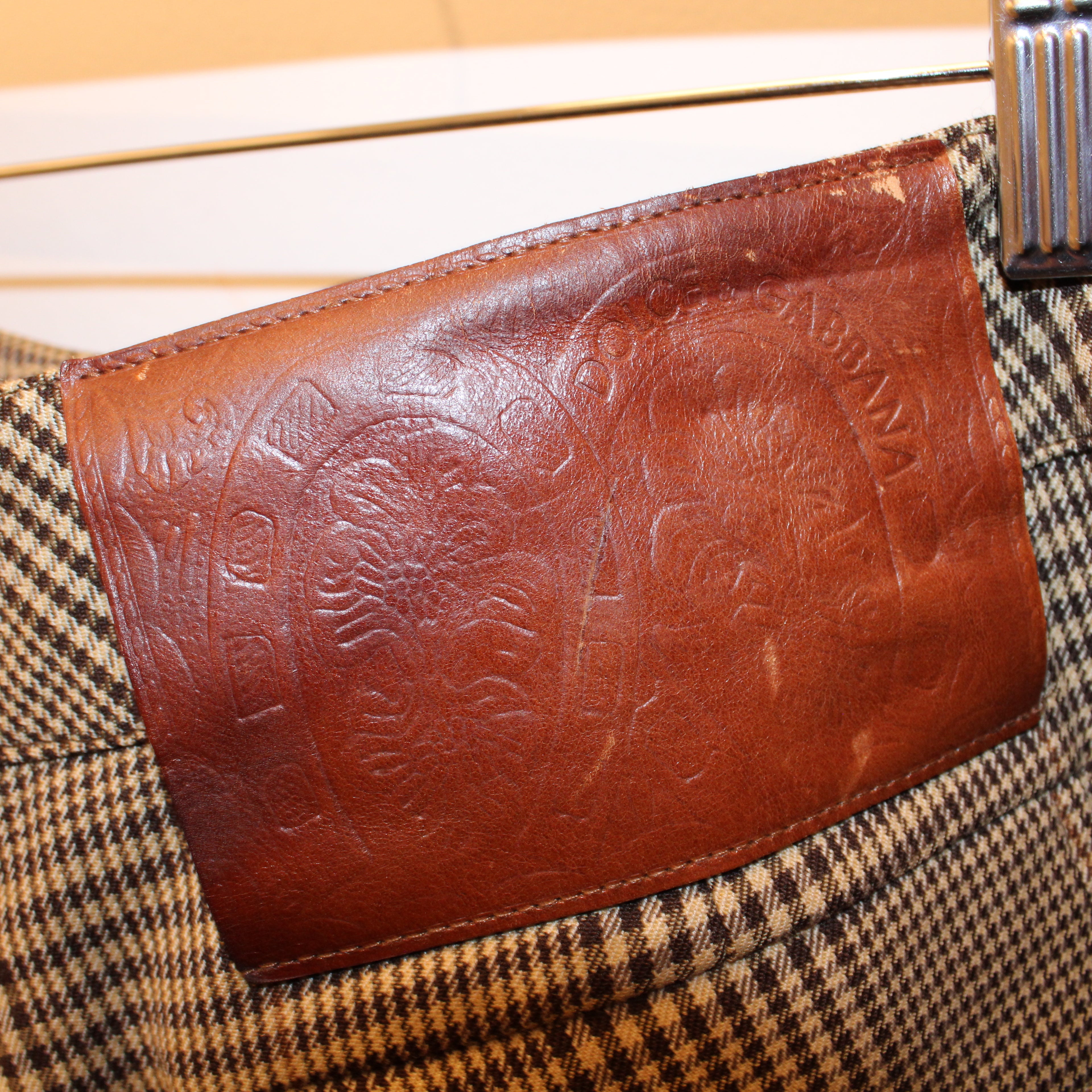 90's Dolce and Gabbana Wool Plaid Pants