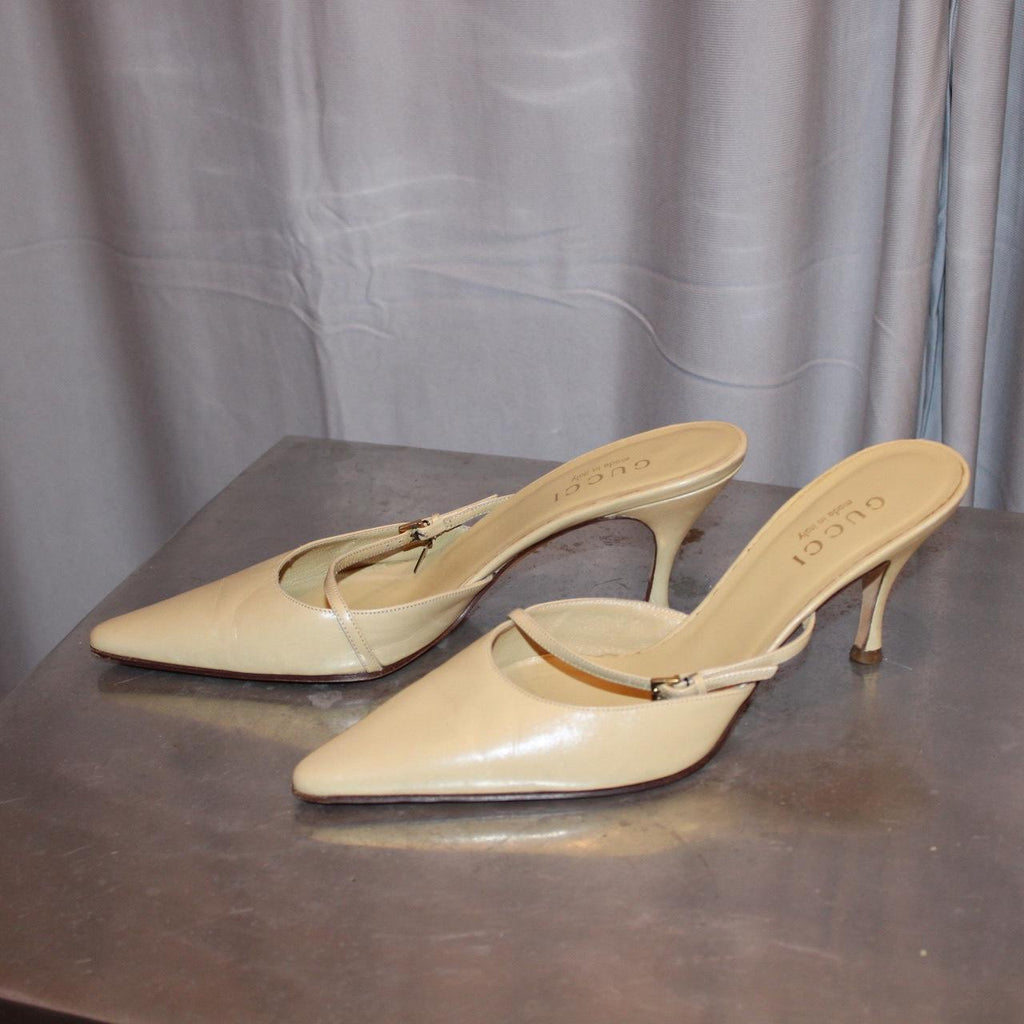 Vintage Gucci Leather Mules