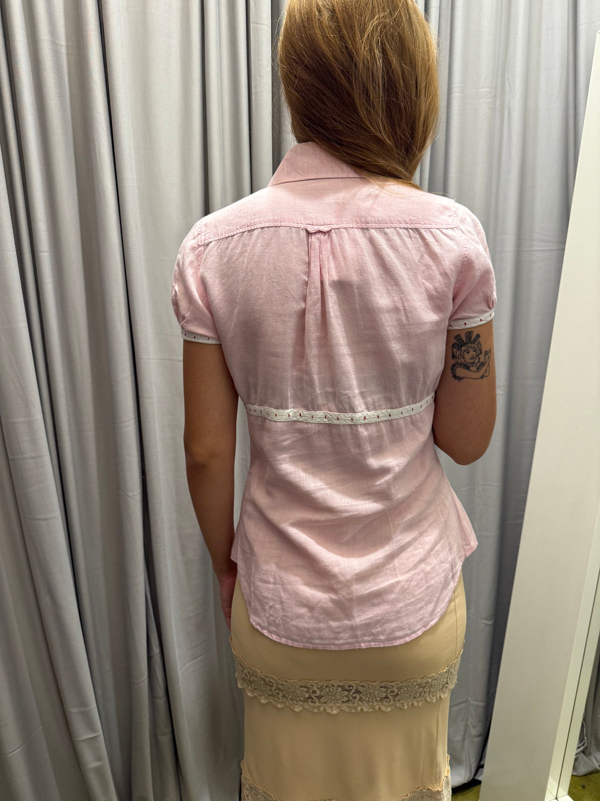 Dsquared Light Pink Button-Up Blouse