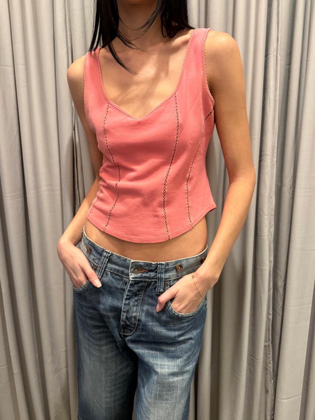 Blumarine Detailed Pink Top