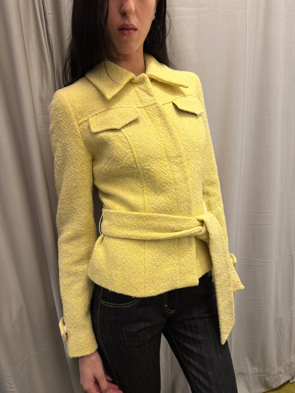 Dolce & Gabbana Yellow Wool Jacket