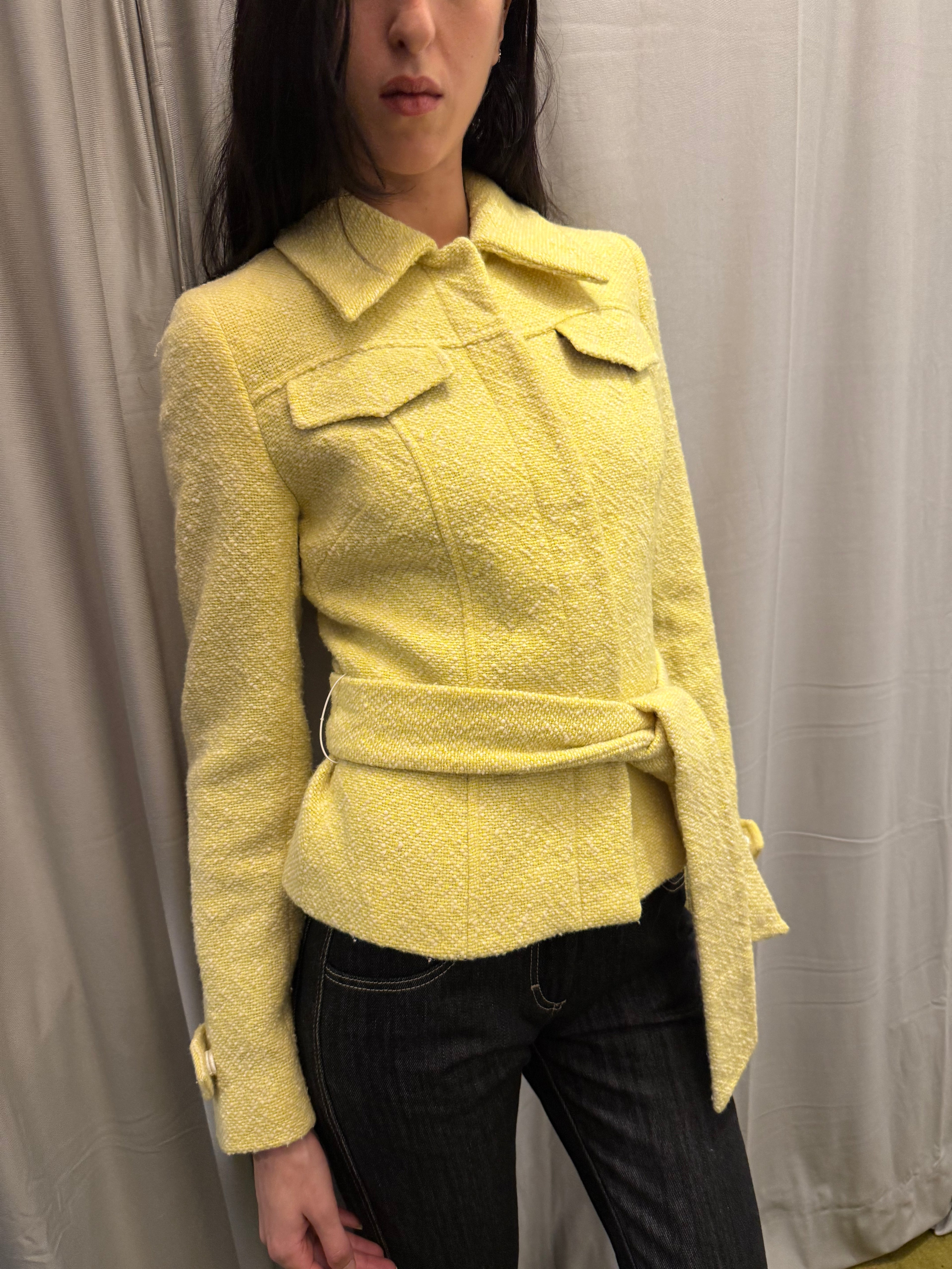 Dolce & Gabbana Yellow Wool Jacket