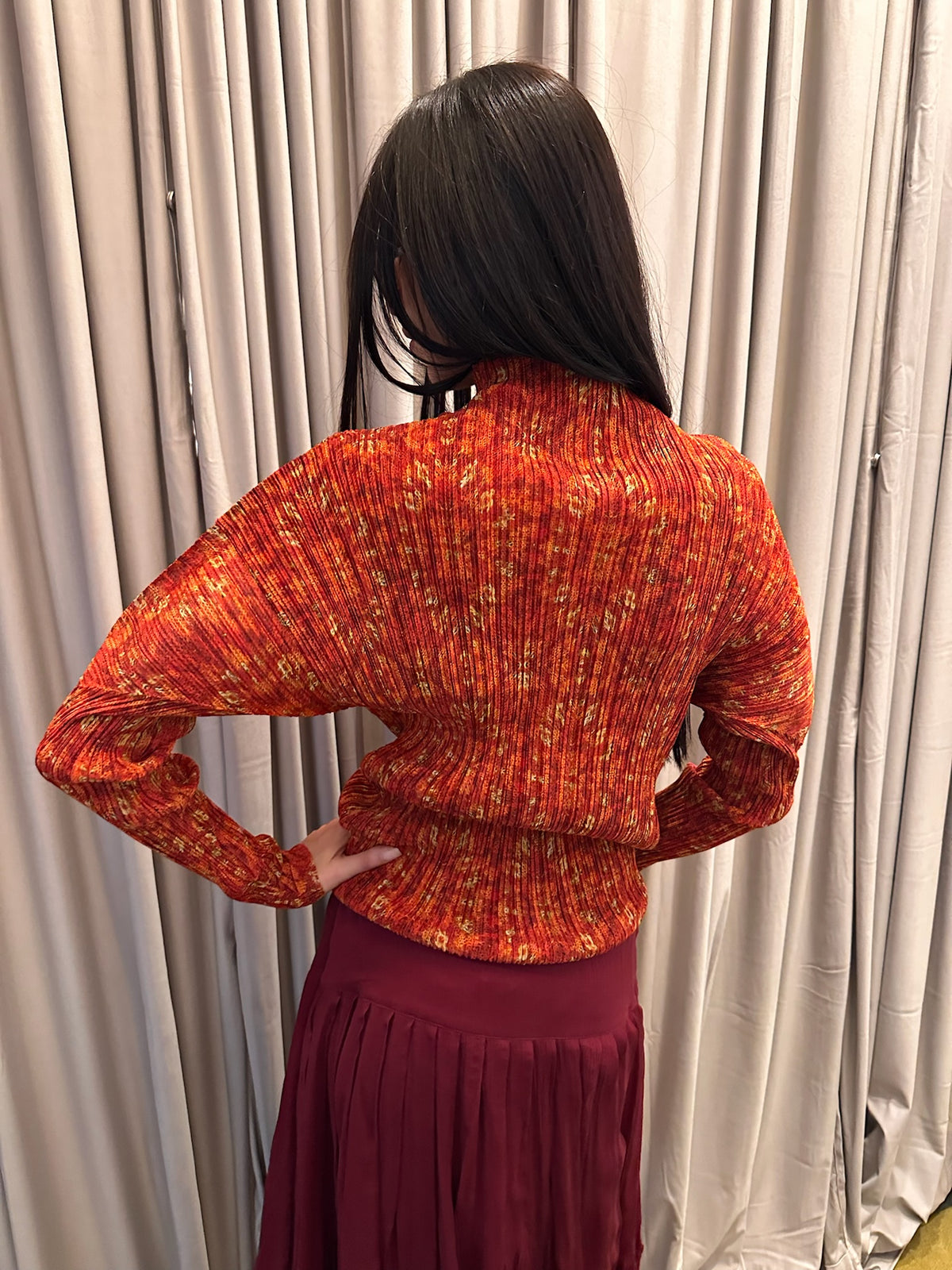Issey Miyake Pleats Please Floral Top