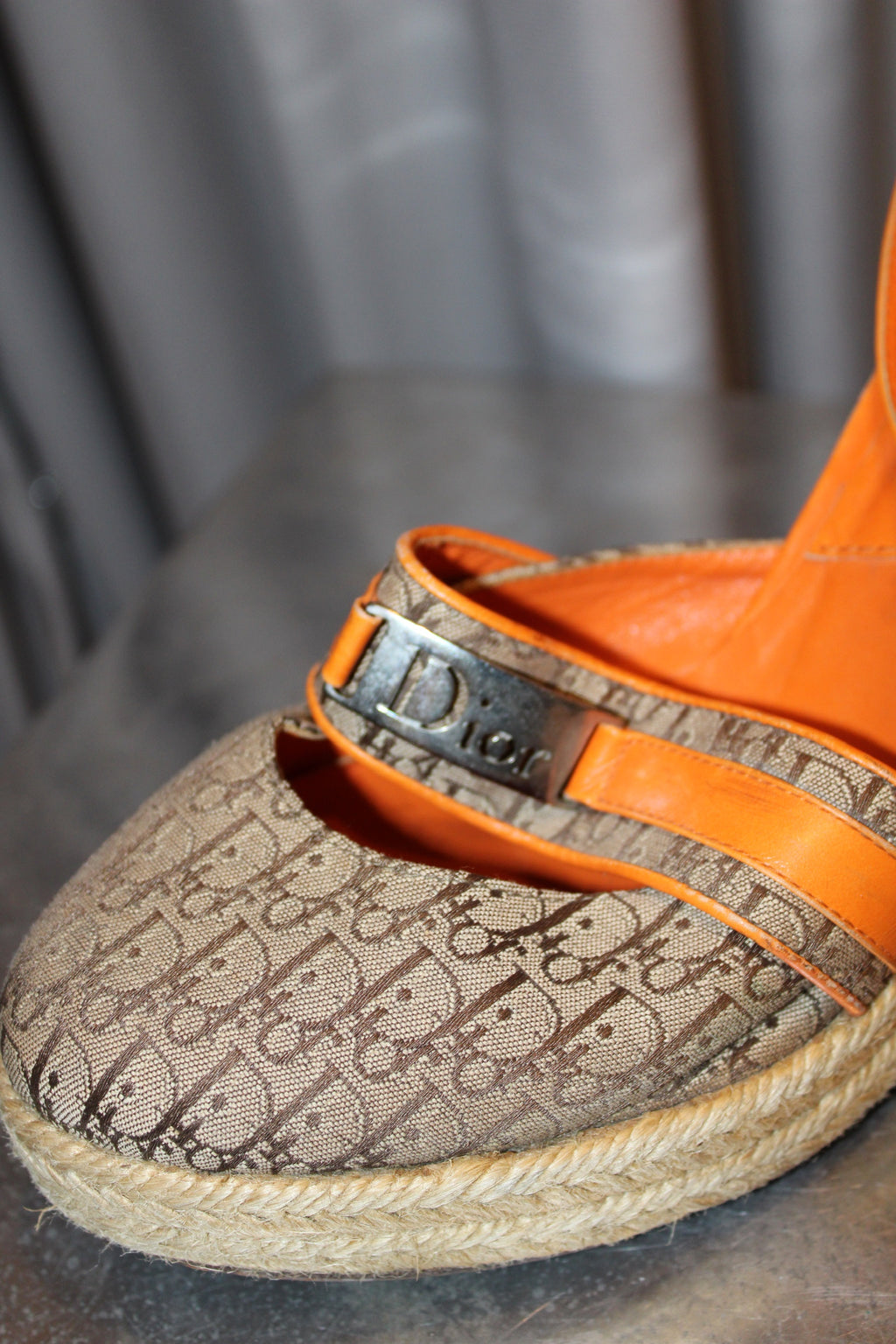 Dior Monogram Orange Heels