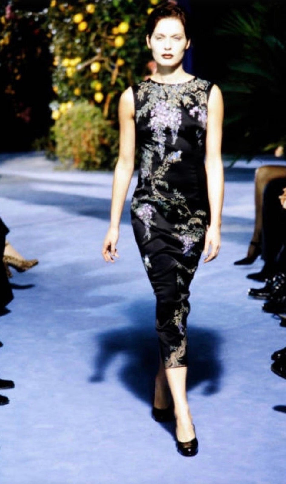 Dolce & Gabbana FW1998 Runway Handpainted Print Silk Print Top