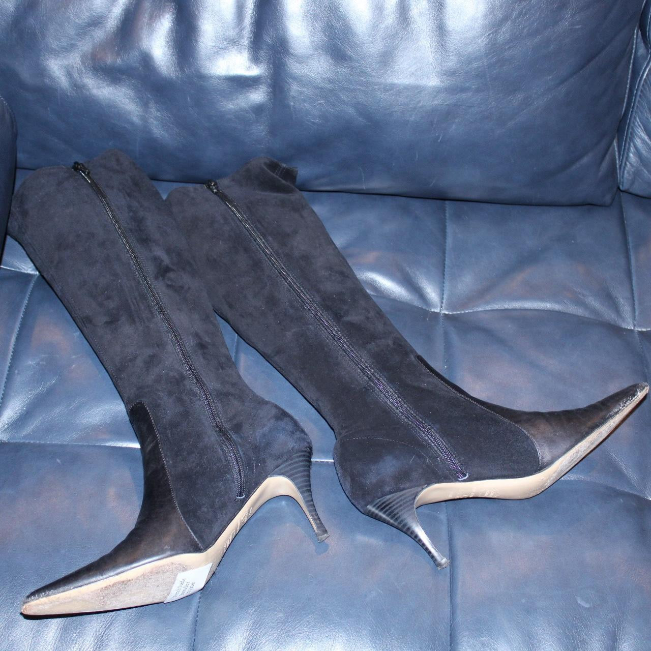 Vintage French Suede Knee High Boots