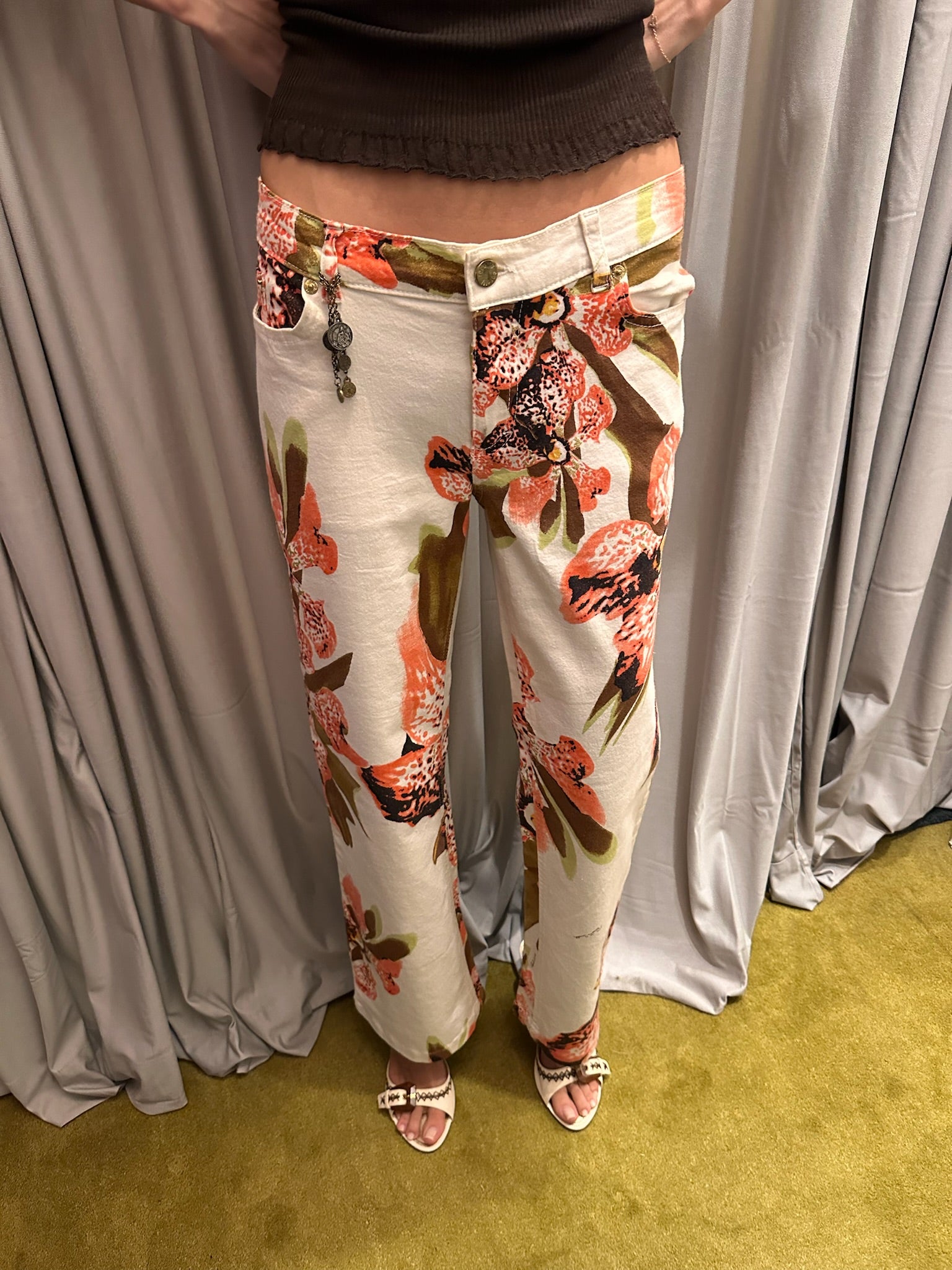 Roberto Cavalli Floral Jeans