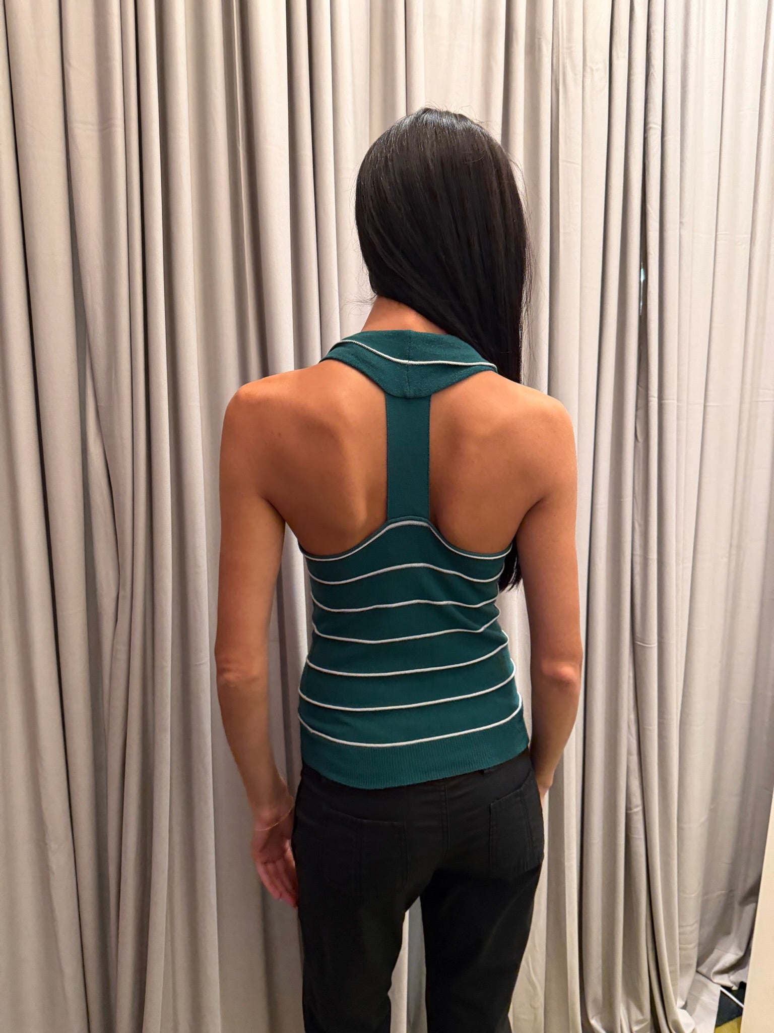 Vintage Emporio Armani Green Striped Top