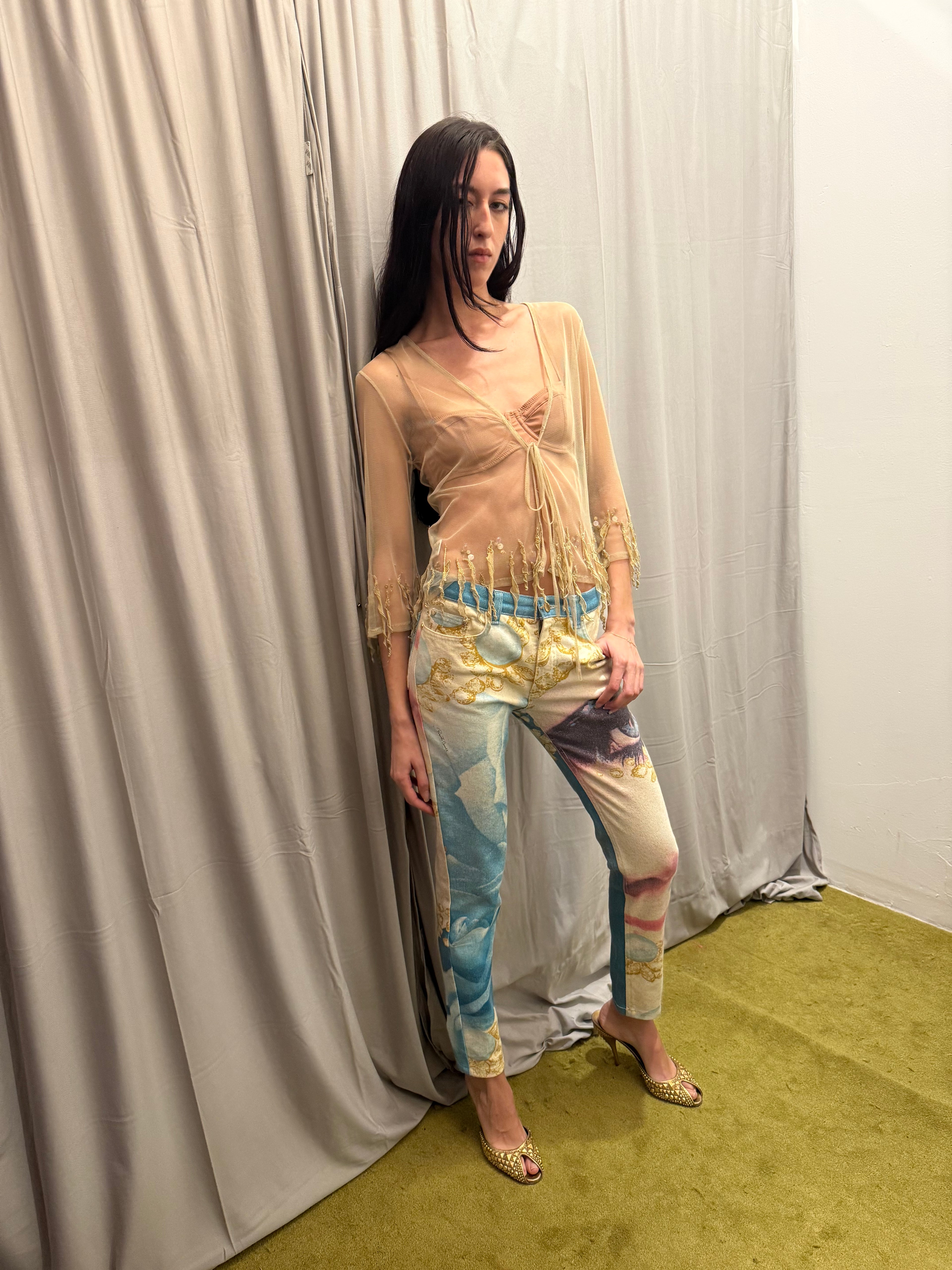 Class Roberto Cavalli Mesh Top