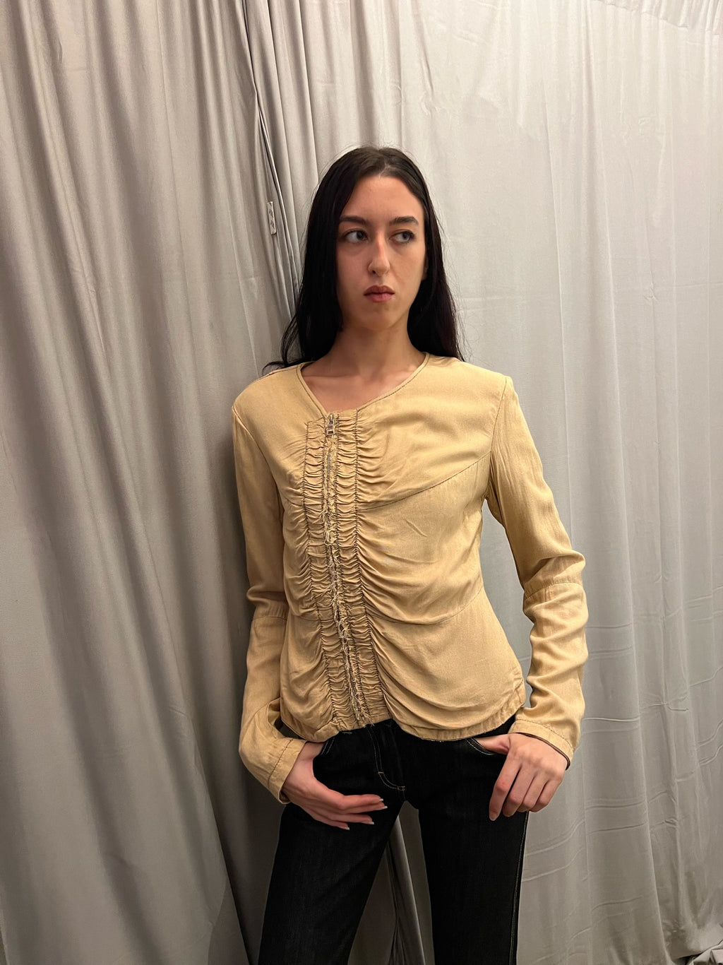 Gaudi Detailed Zip Up Top