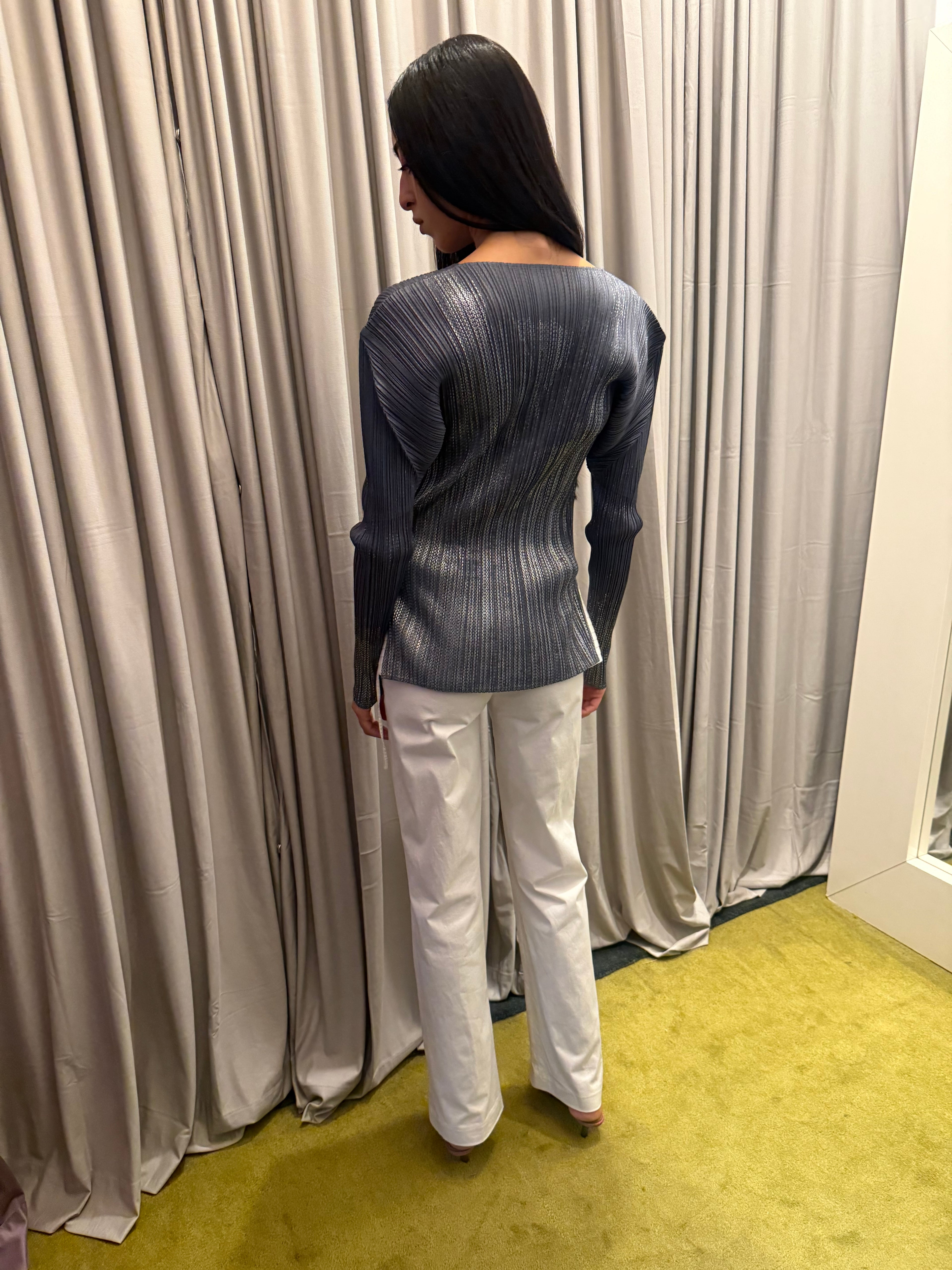 Pleats Please Grey Longsleeve Top