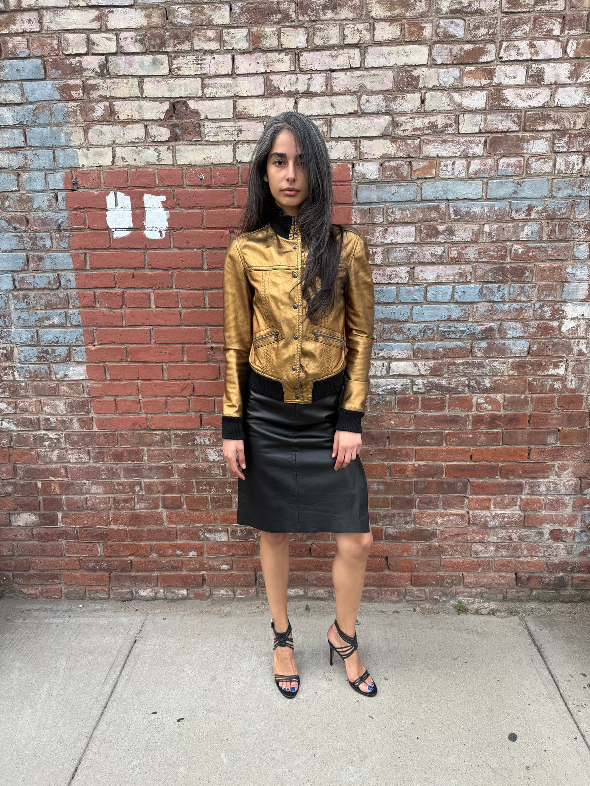 D&G Bronze Leather Jacket