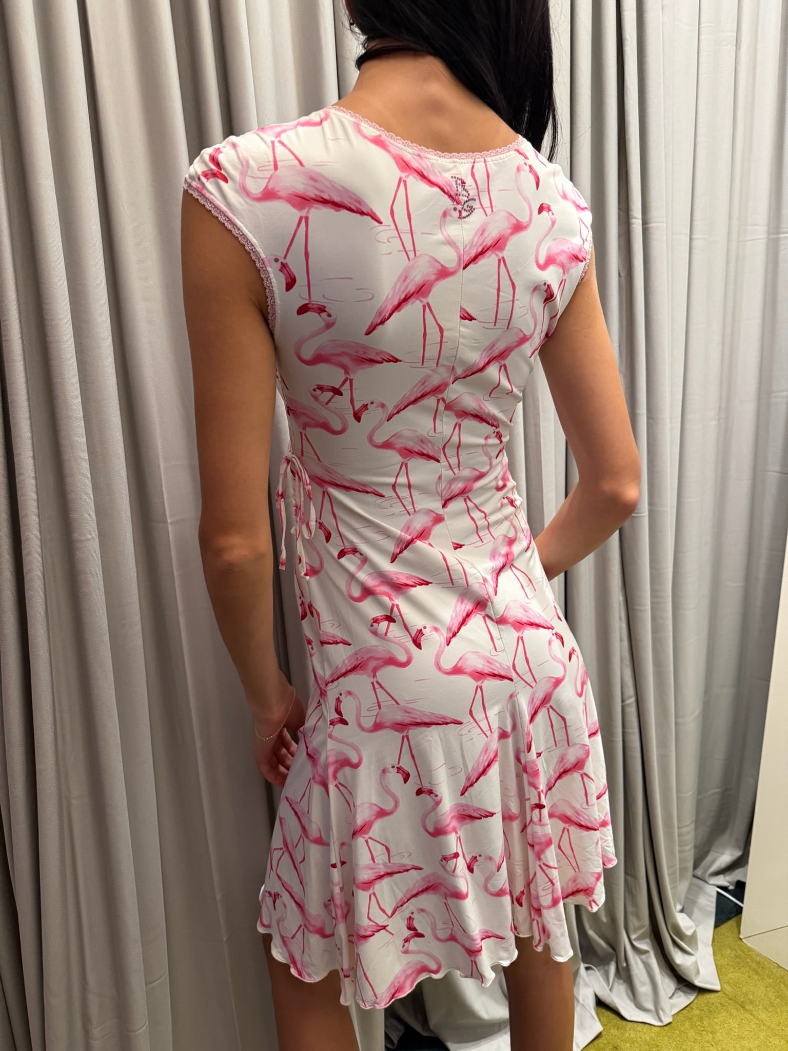 Blumarine Flamingo Print Dress