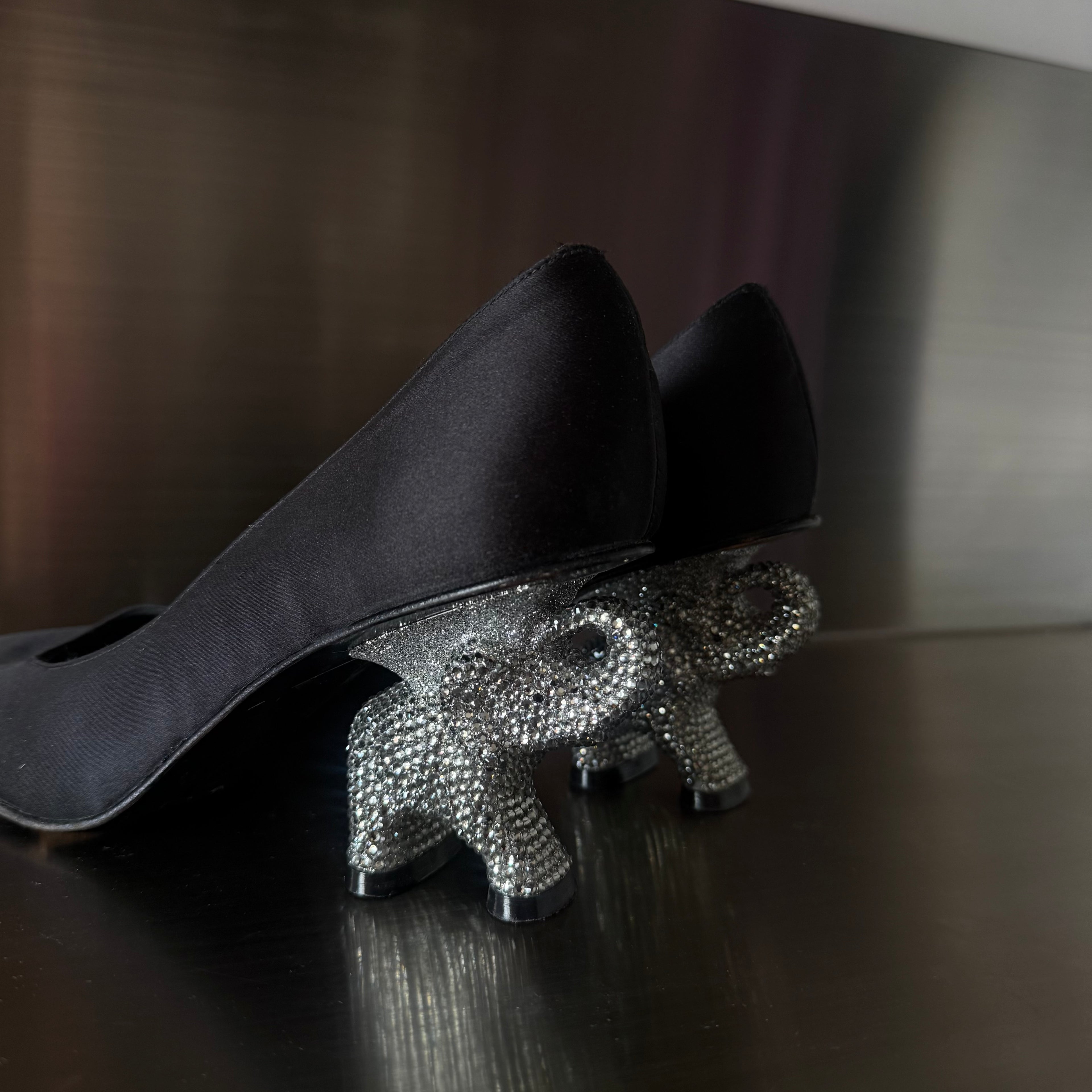 Ramon Tenza Rhinestone Elephant Heel