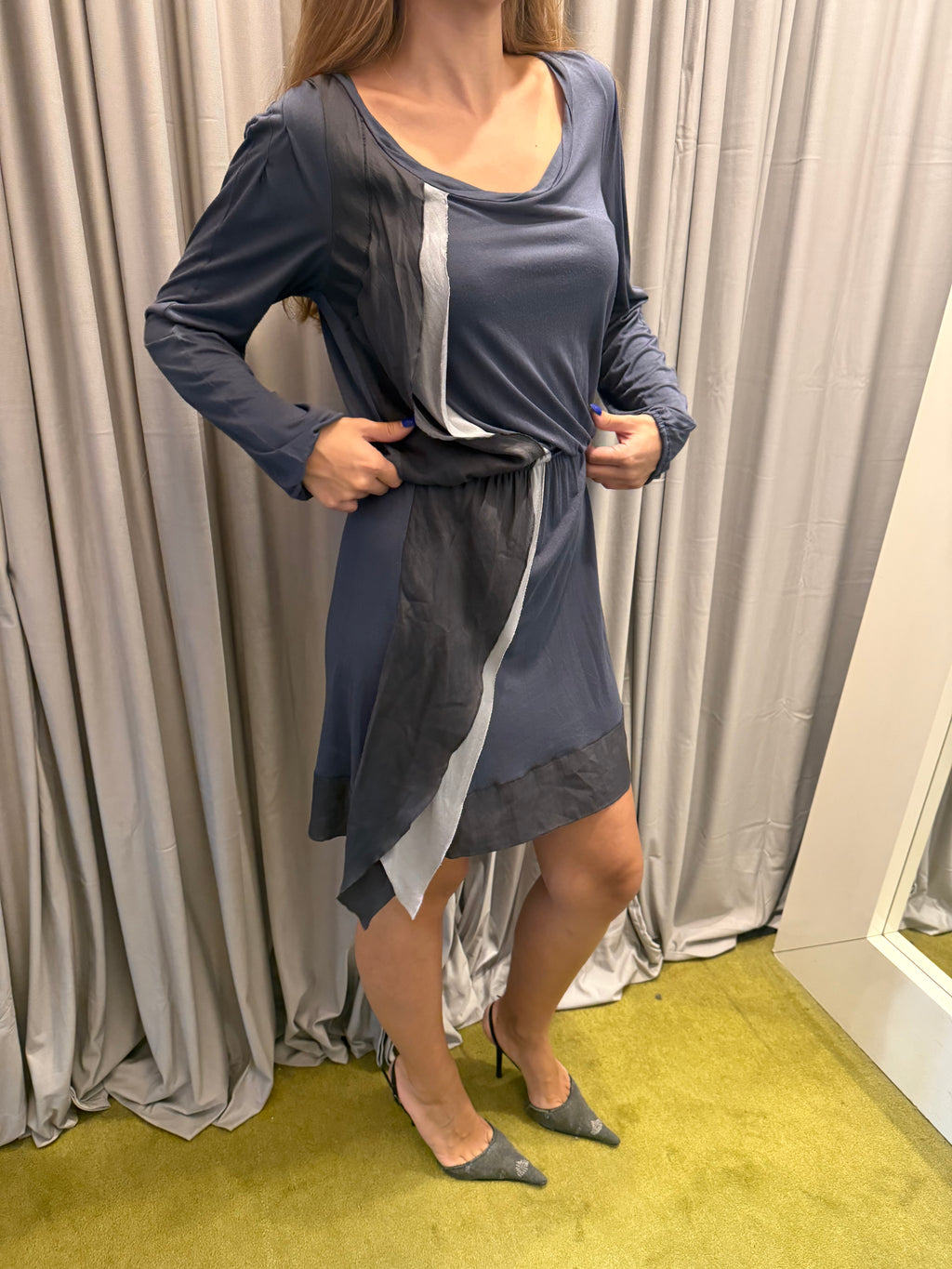 Pennyblack Long Sleeve Silk Blend Dress