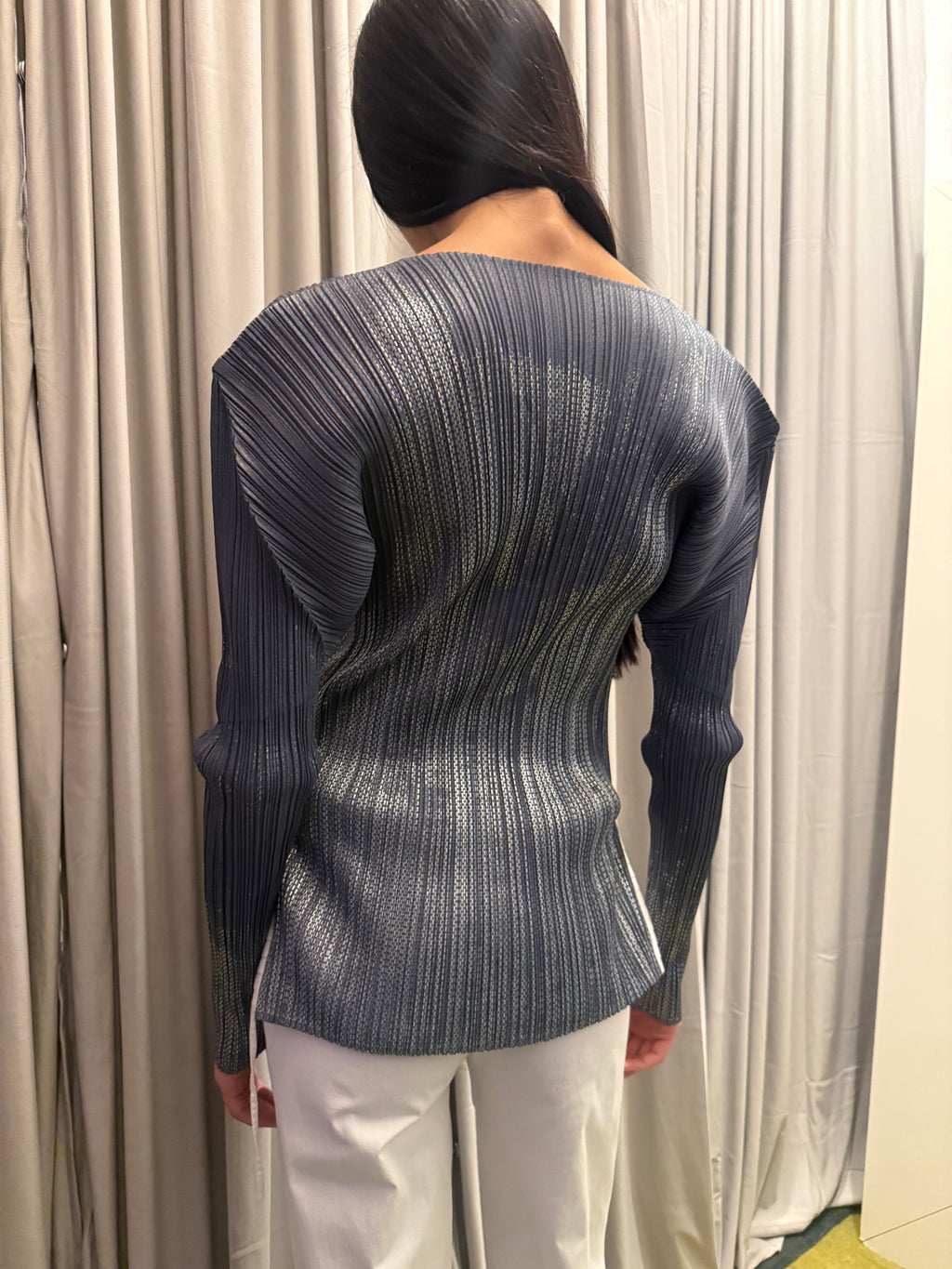 Pleats Please Grey Longsleeve Top