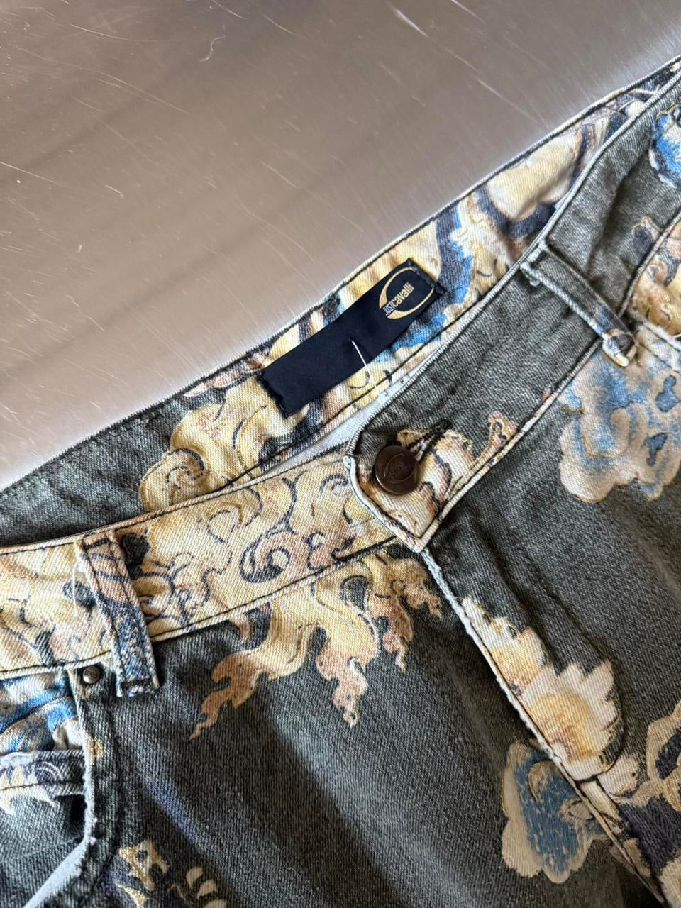 Vintage Just Cavalli Printed Denim Pants