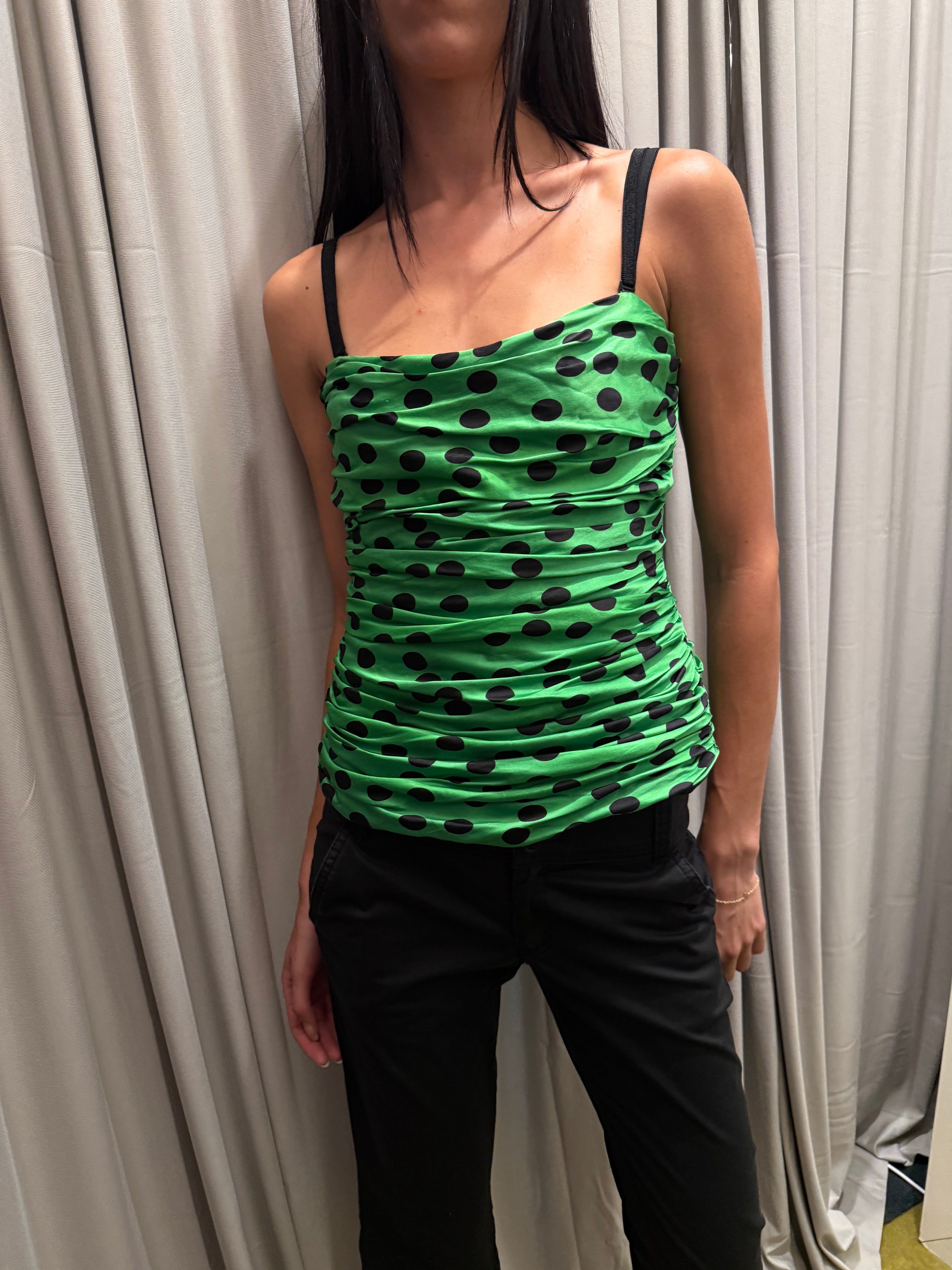 Dolce & Gabbana Polka Dot Silk Corset – lalvintage
