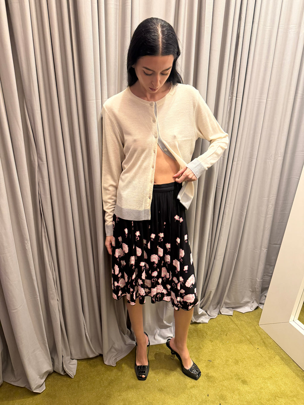 Prada 2014 Floral Skirt